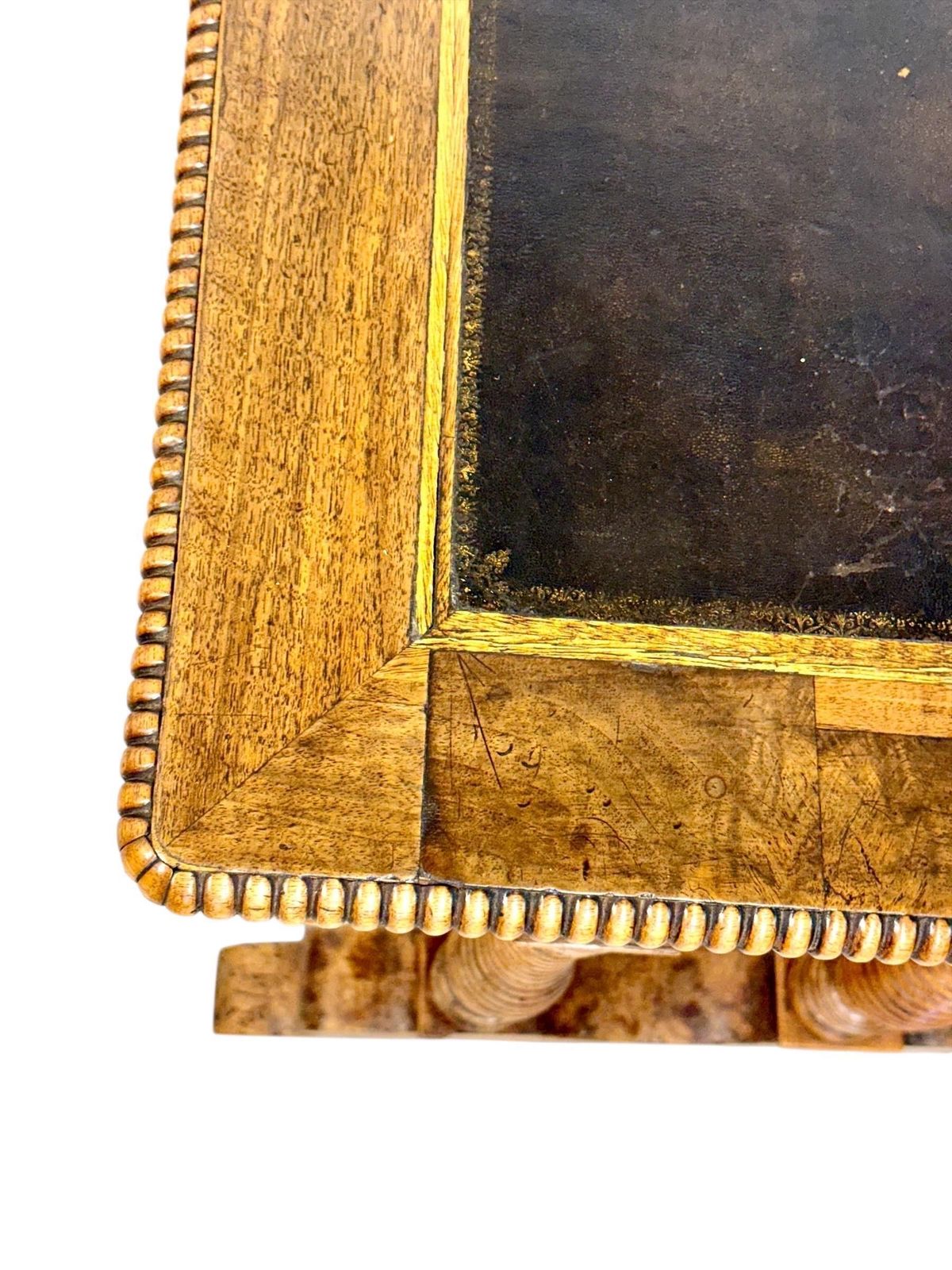 19th Century French Walnut Writing Table With Barley Twist Legs photo buy