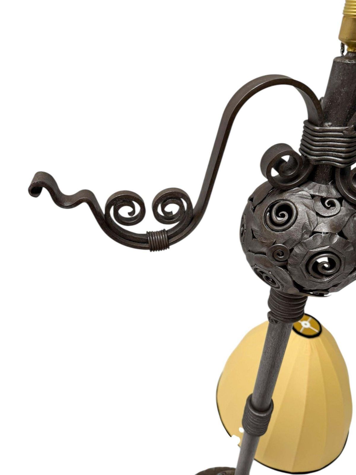 photo furniture Art Deco Amsterdamse School Floor Lamp By Amsterdamsche Kunstsmederij, 1920s
