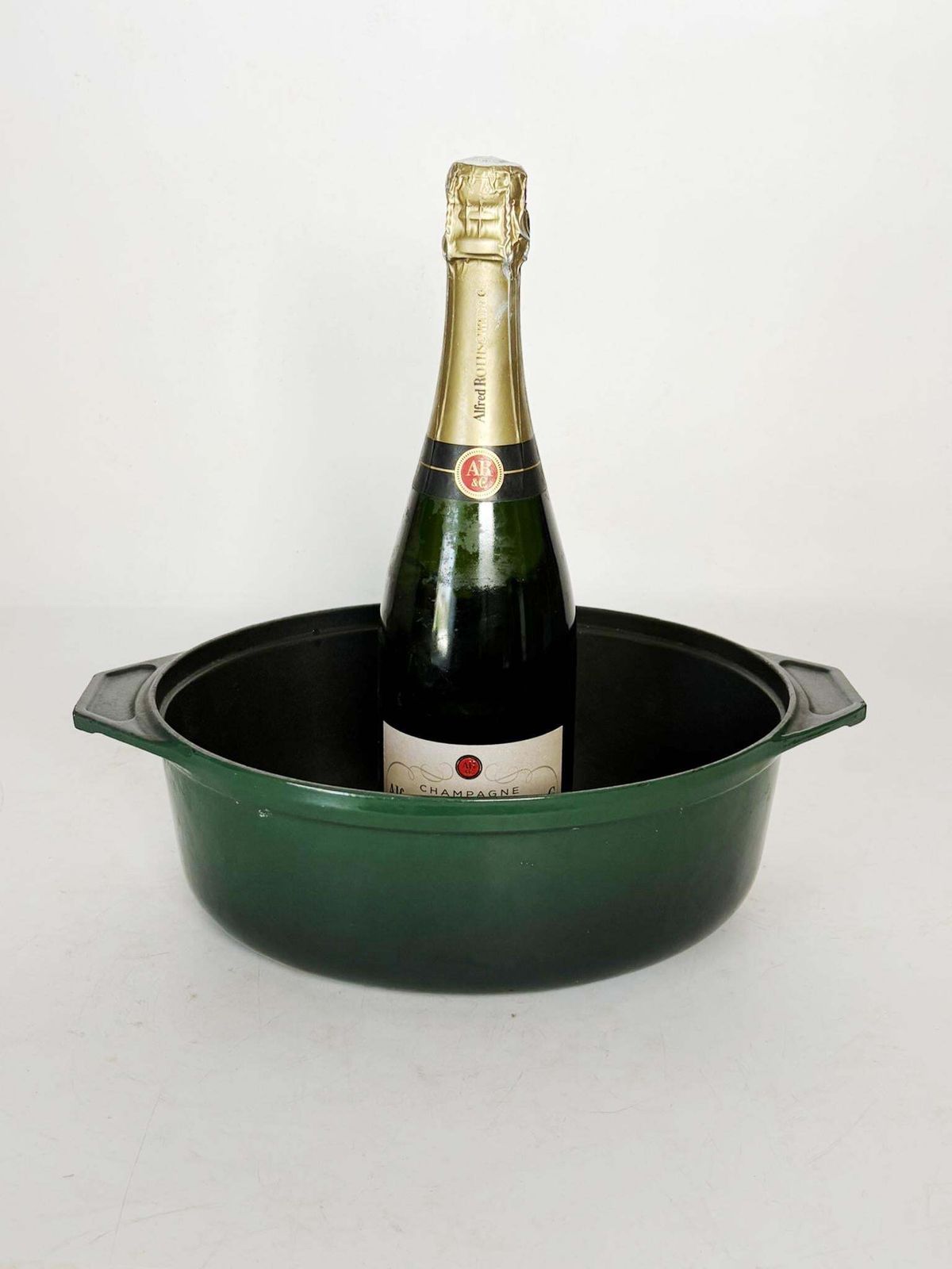 Green Cast Iron Casserole Dish, France, 1970 photo Home Decor