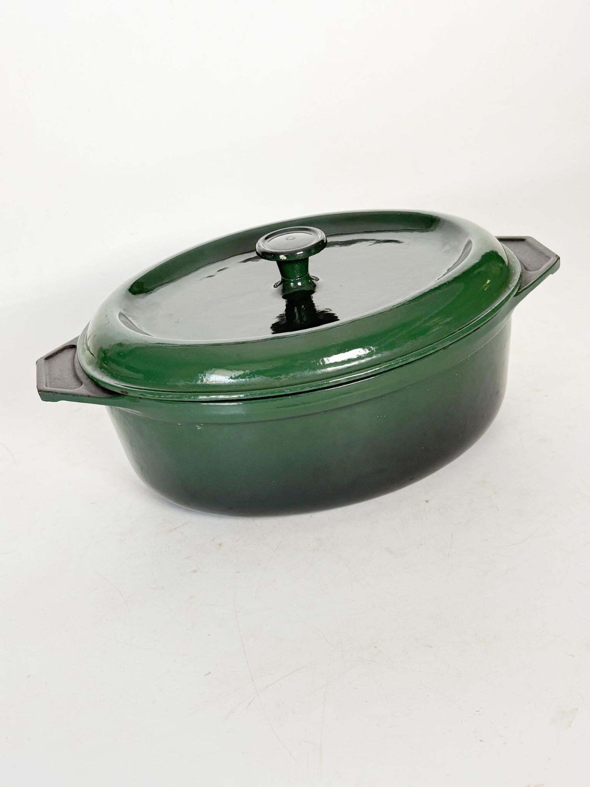Home Decor Green Cast Iron Casserole Dish, France, 1970 photo