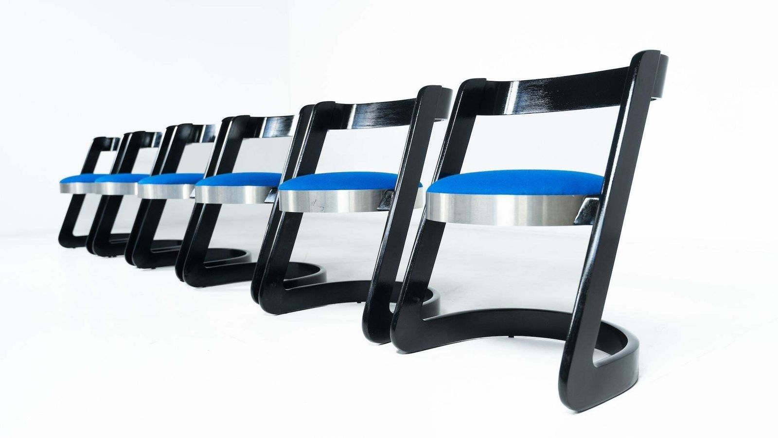 Set Of 6 Chairs By Willy Rizzo For Mario Sabot, Italy, 1970s   New Upholstery photo furniture