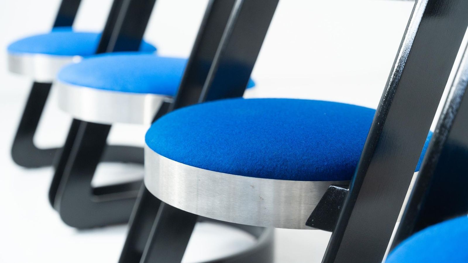 photo furniture Set Of 6 Chairs By Willy Rizzo For Mario Sabot, Italy, 1970s   New Upholstery