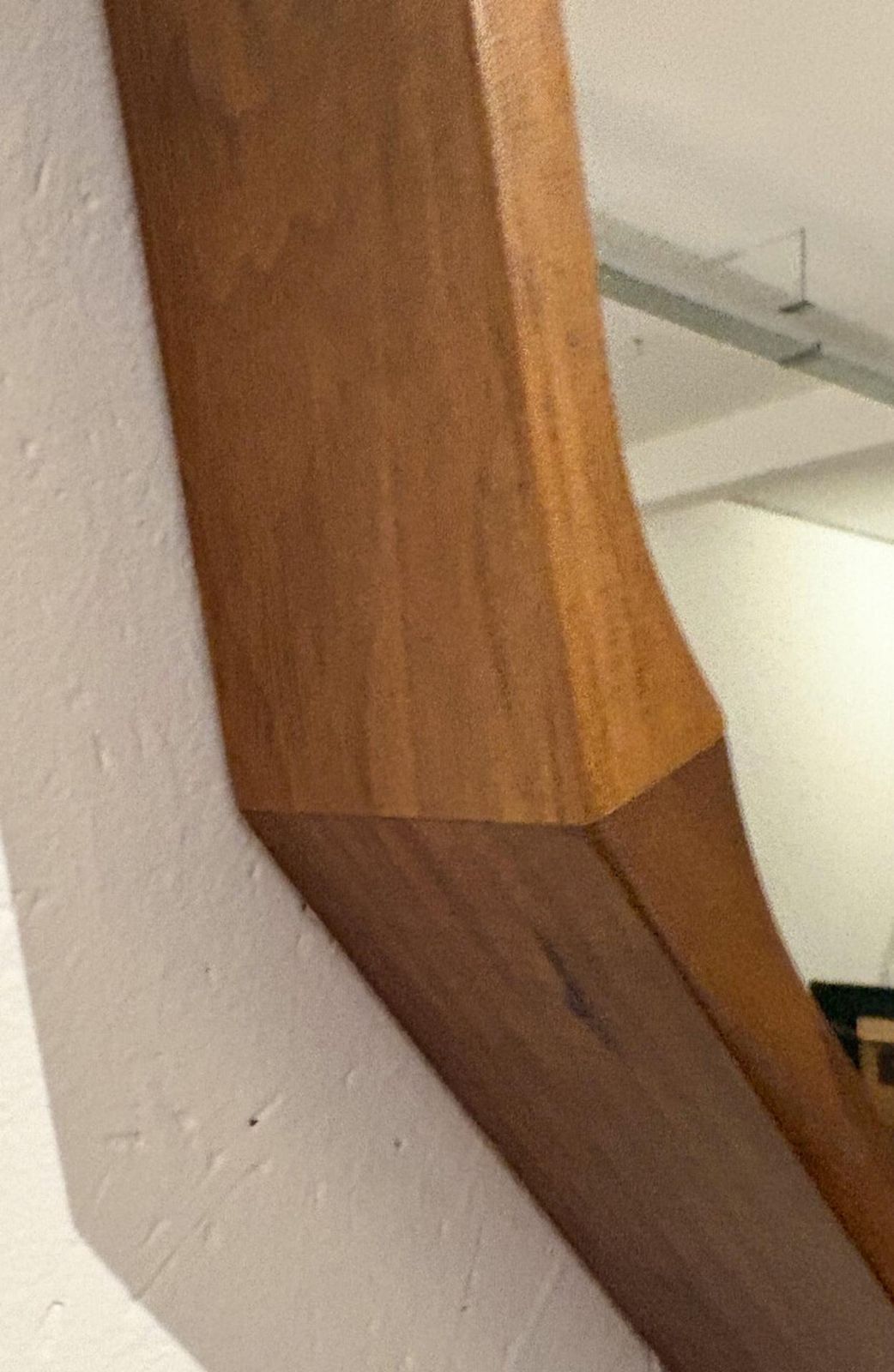 Mid Century Modern Large Wooden Mirror, Italy, 1960s photo Home Decor