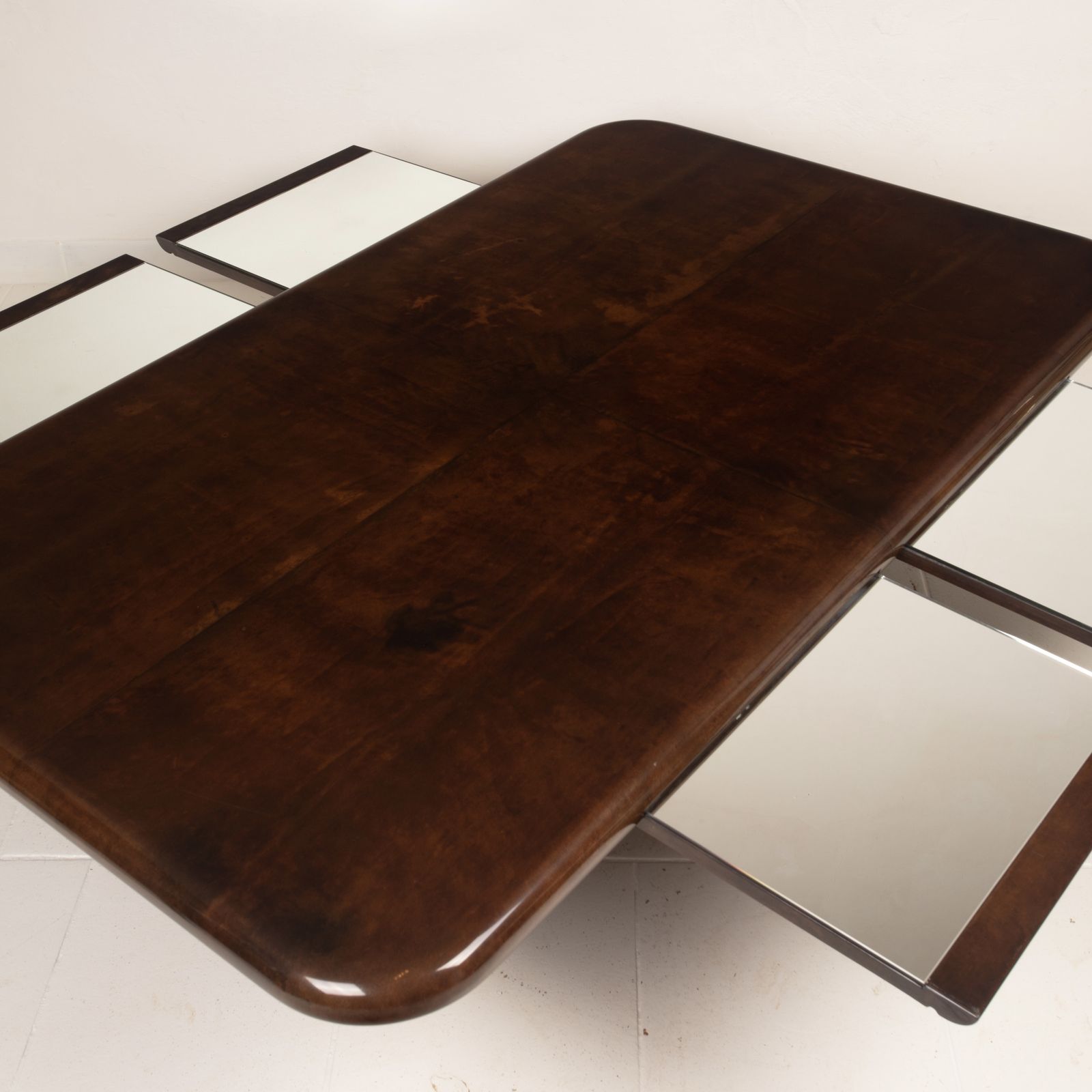 Coffee Table Model 2315 In Parchment And Mirrors By Giorgio Tura For Tura, 1980 photo 9152.0
