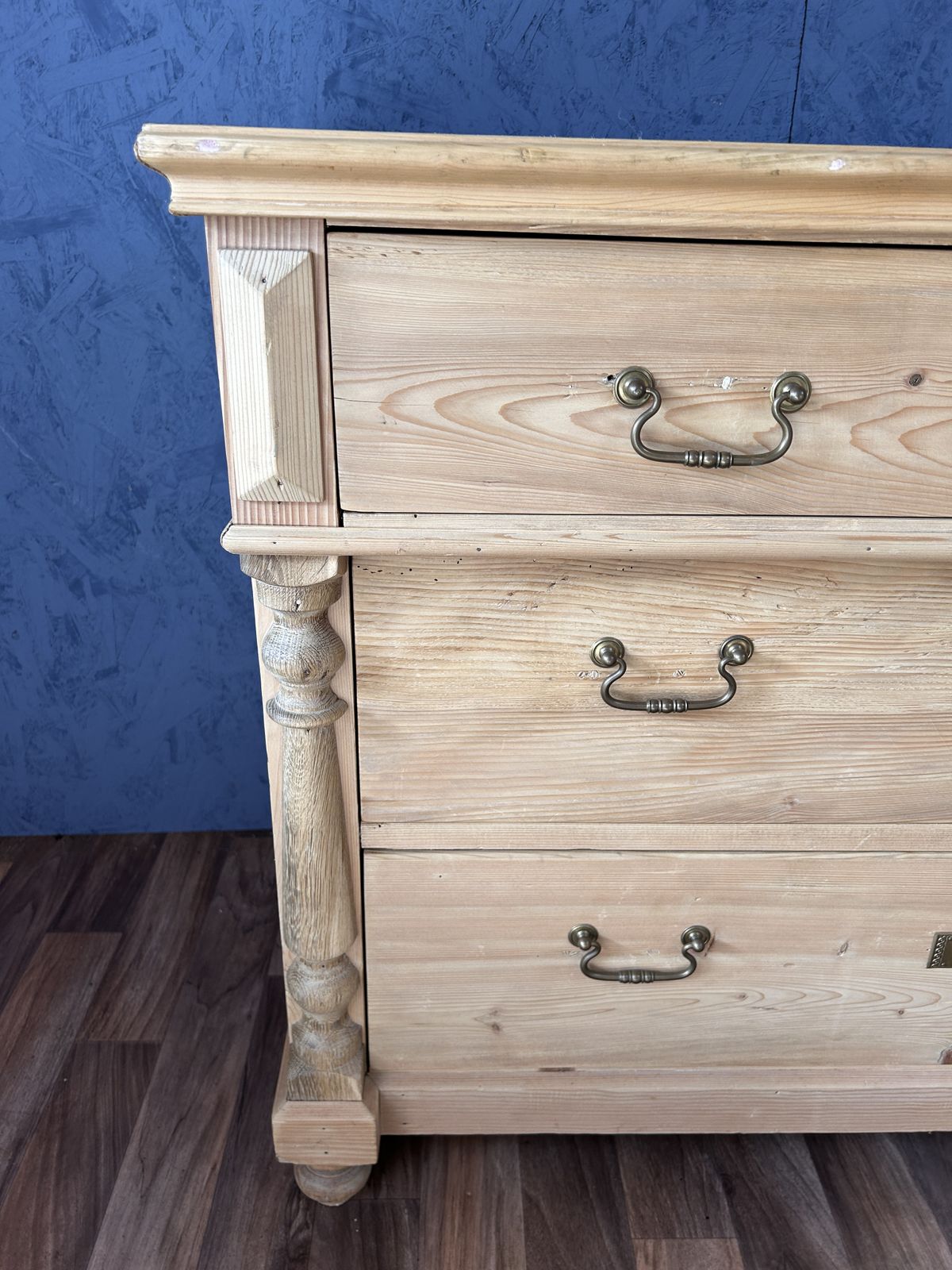 Large 19th Century Continental Pine Chest Of Drawers photo vinterior