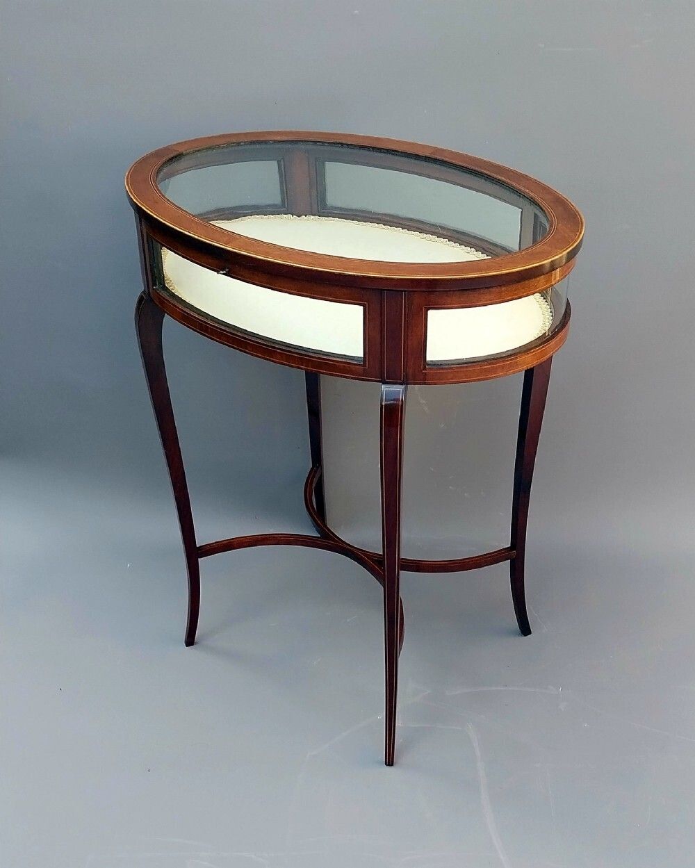 photo for sale Edwardian Mahogany Bijouterie Display Table Vitrine
