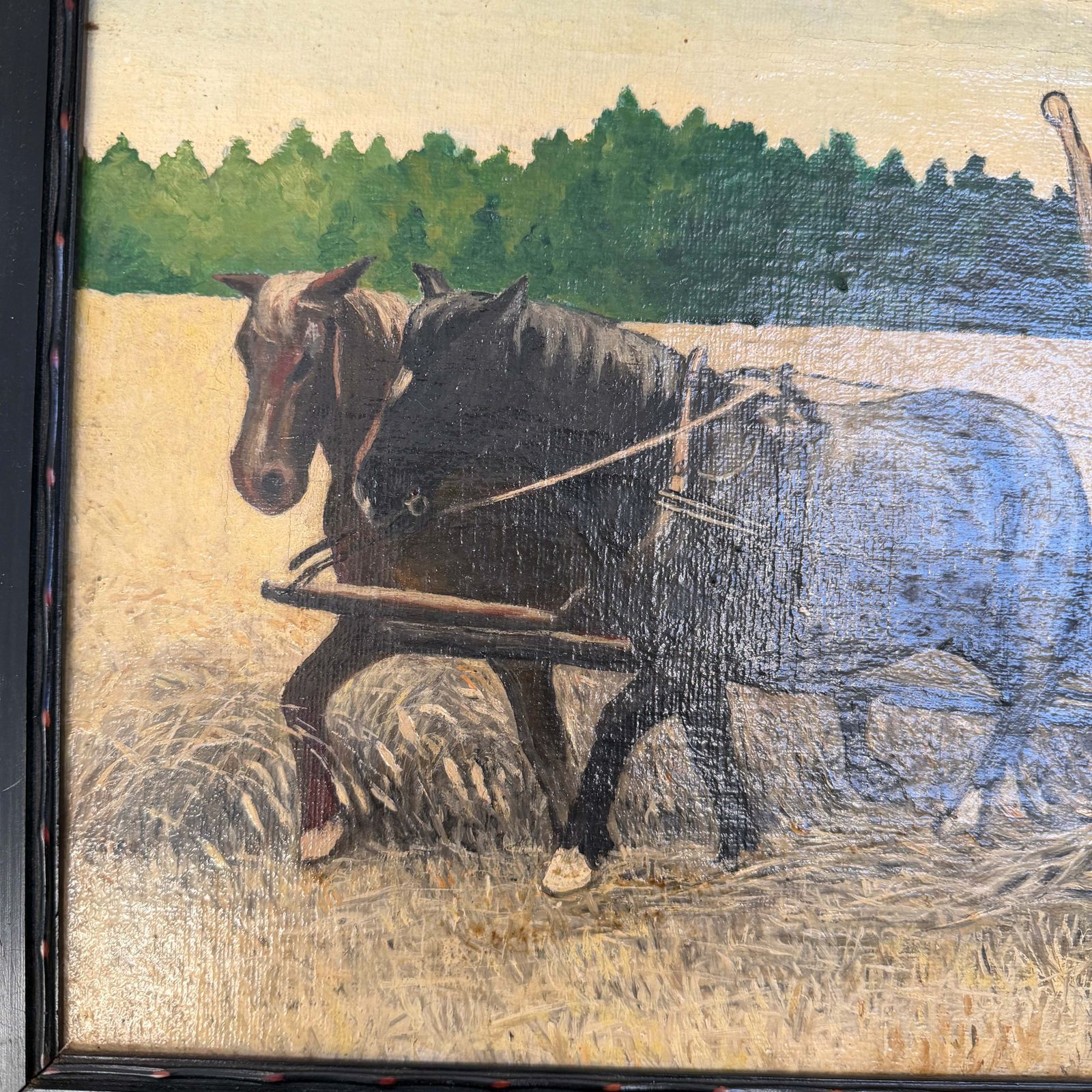 När Axen Mognat, 1925. Antique Swedish Oil Painting, By Olof Hugo photo for sale