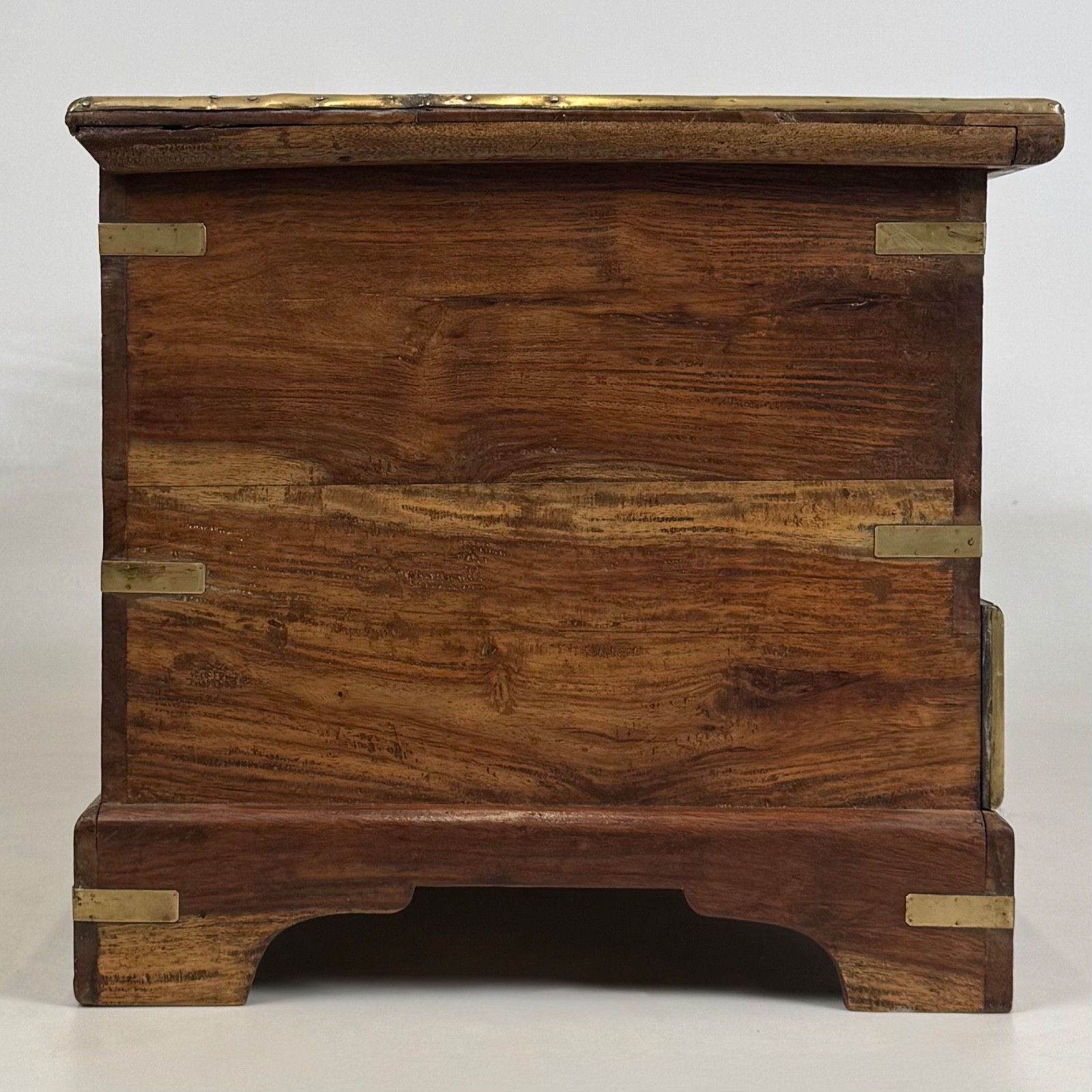 Antique 20th Century Brass Inlaid Fitted Storage Chest ( Af 5353 ) photo buy