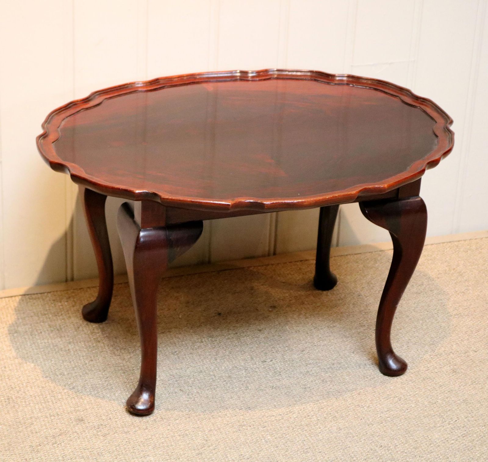 Low Mahogany Oval Table, 1930s photo for sale