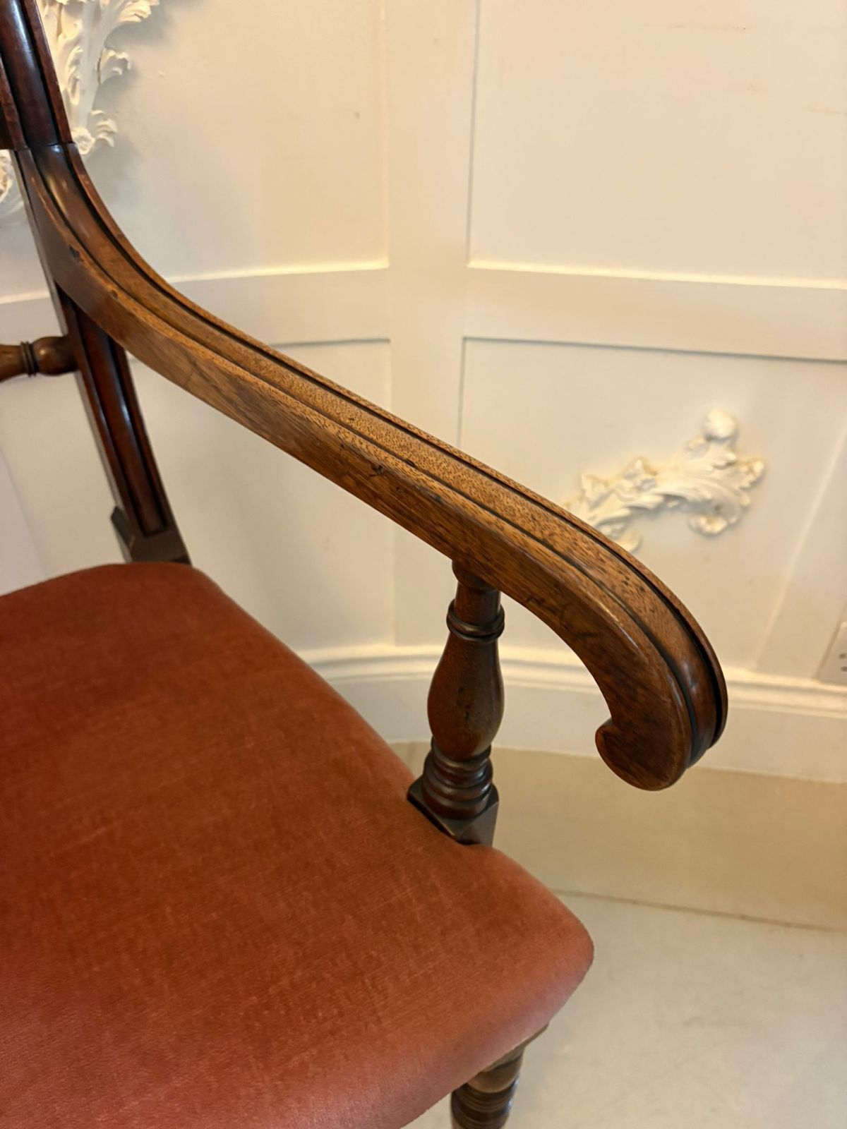 Antique R19th Century Mahogany Open Armchair photo Furniture
