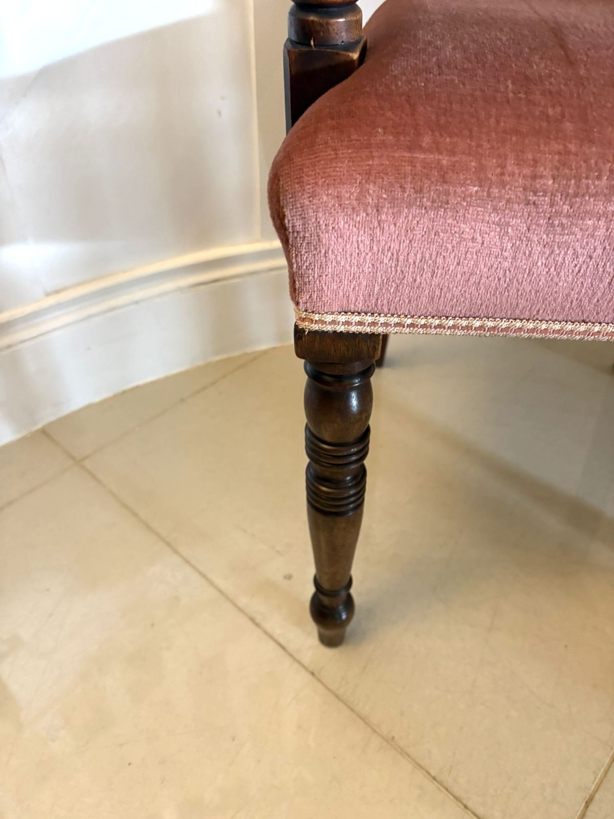 photo for sale Antique R19th Century Mahogany Open Armchair