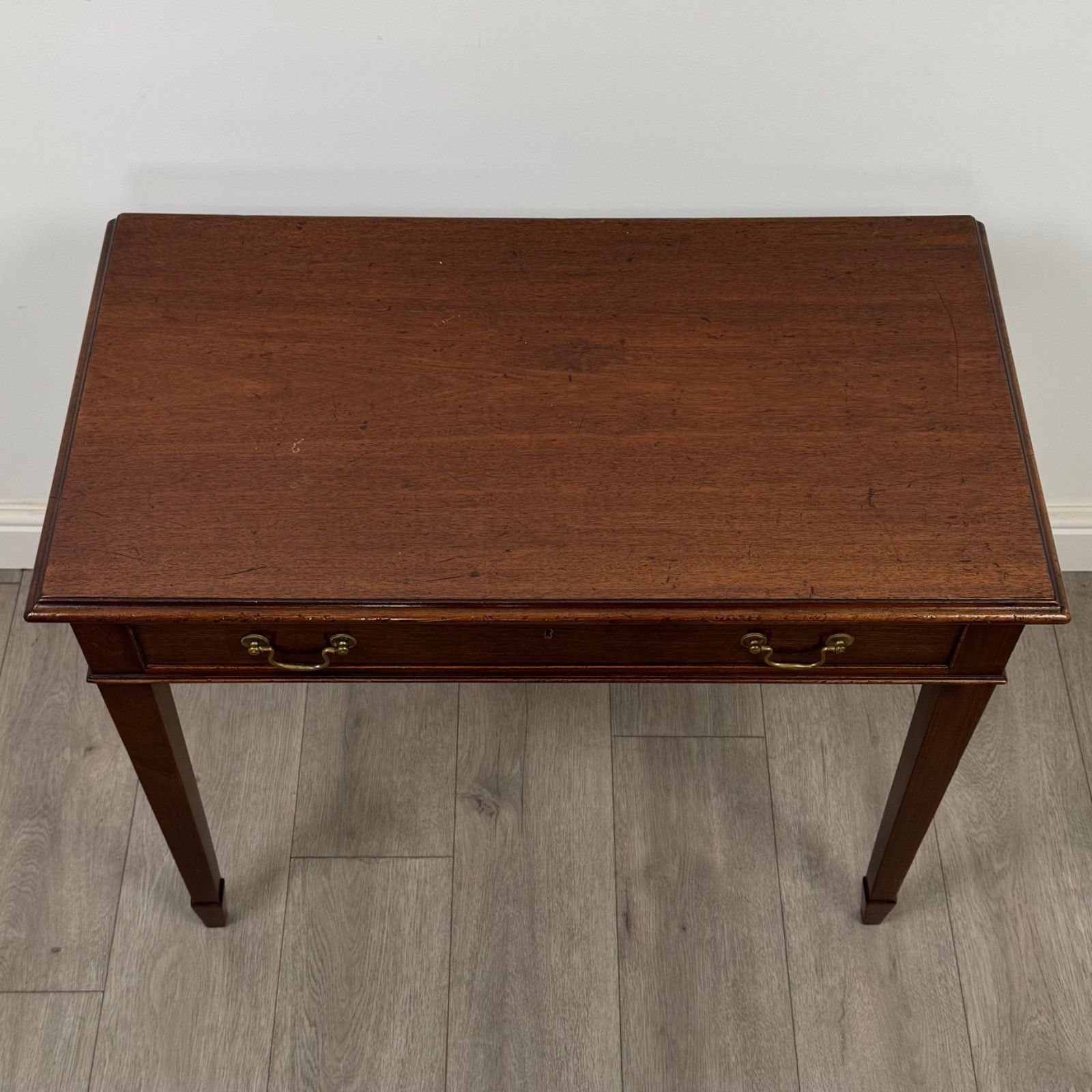 photo furniture Antique 19th Century Georgian Style Writing Table In Mahogany ( Af 5367 )