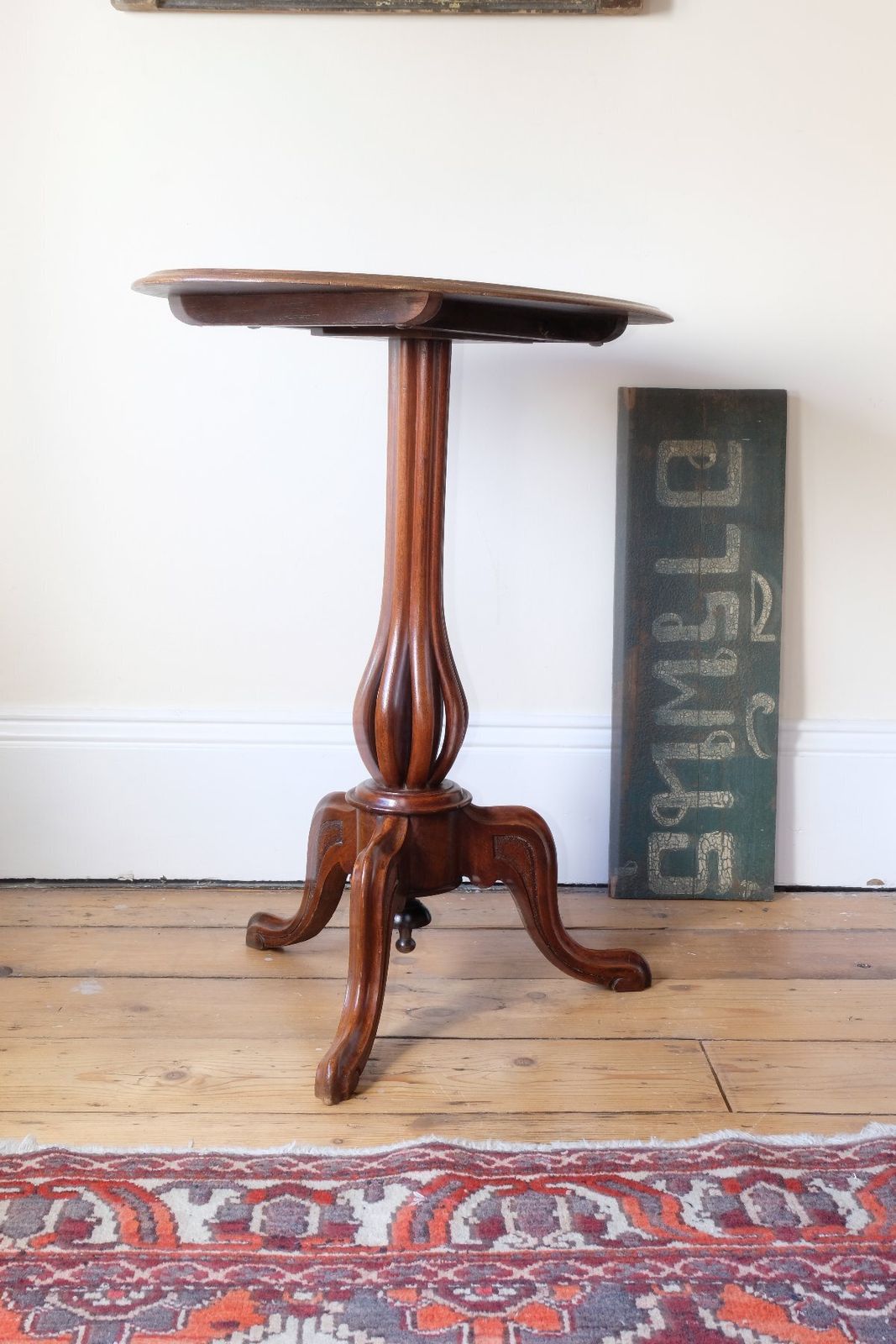 750.0 Late Victorian Mahogany Oval Tilt Top Tripod Table photo