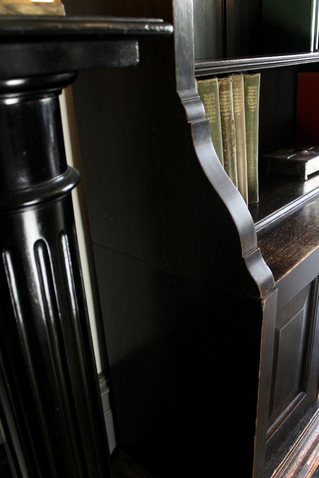 photo furniture Arts And Crafts Bookcase In Dark Stained Oak