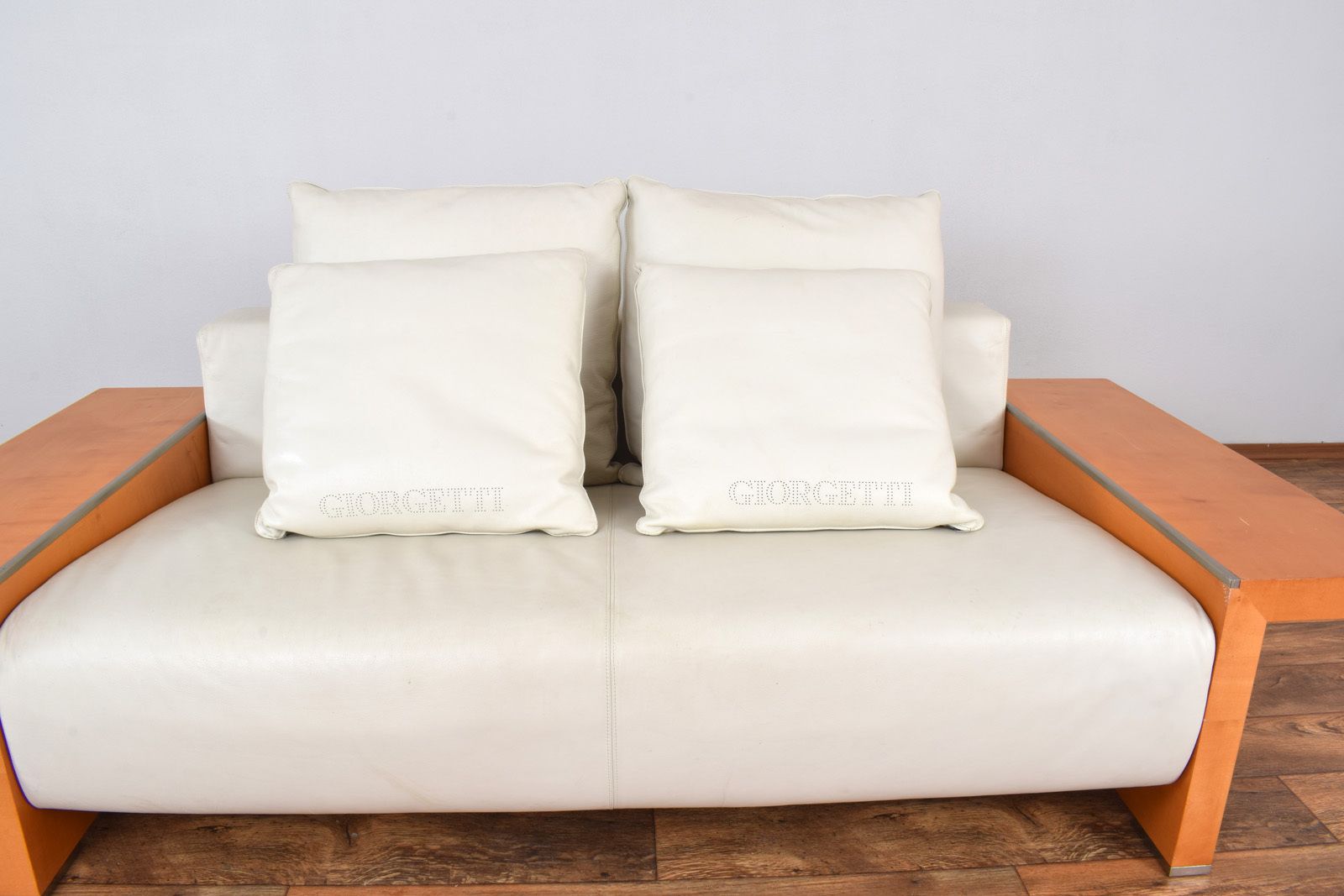 Italian Leather Sofa From Giorgetti, 1980s. photo buy