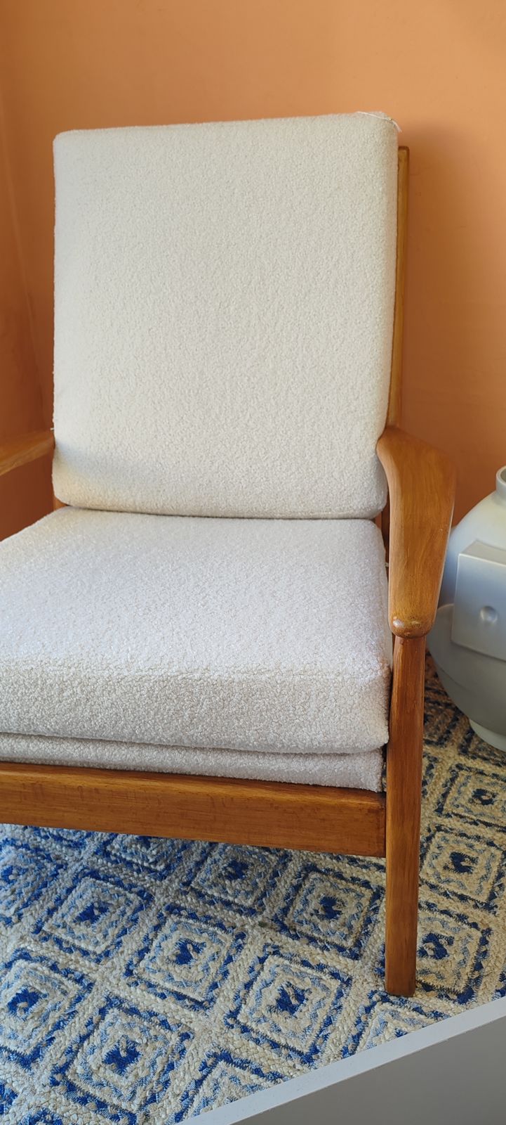 Cintique Mid Century Fireside Lounge Chair. photo for sale