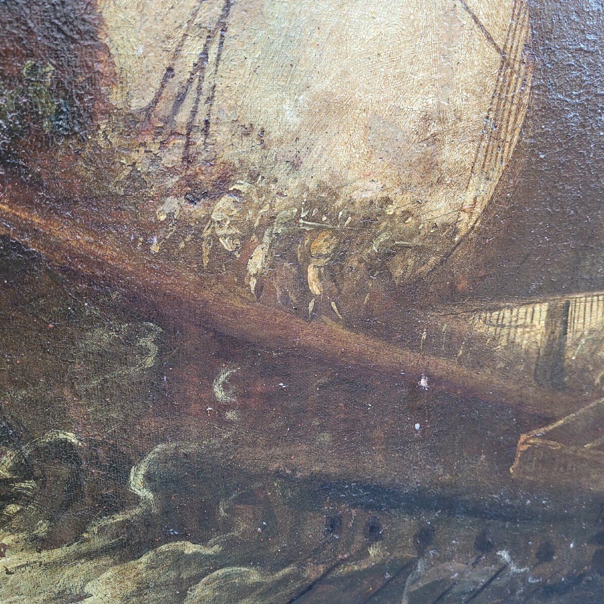 photo for sale Battle Of Lepanto, 118x172cm, Oil On Canvas, Framed, 17th Century