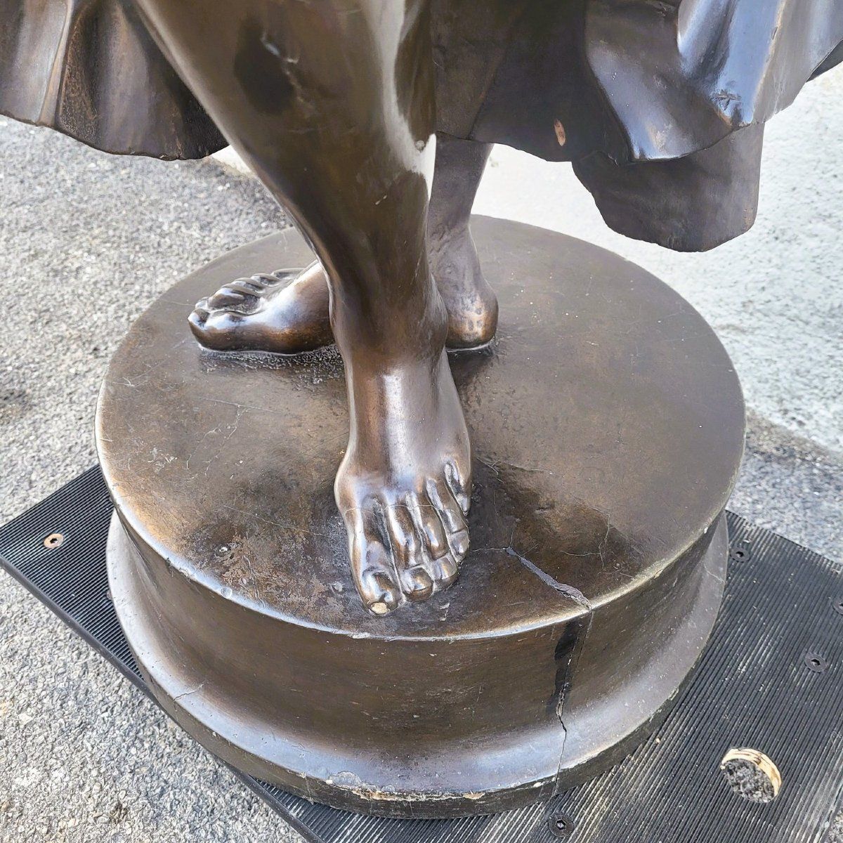 photo for sale Large Sculpture, 185cm High, Woman In Wood, 19th Century