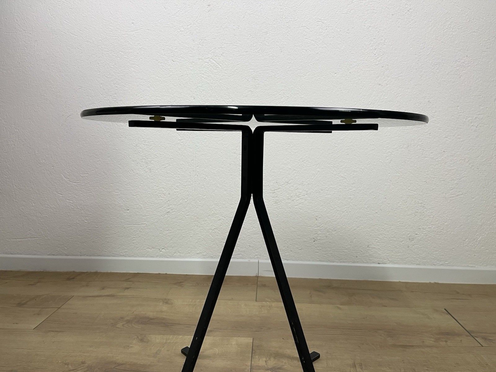 Cousinetto Enzo Mari Driade 80’s Vintage Design Iron Glass Coffee Table photo vinterior