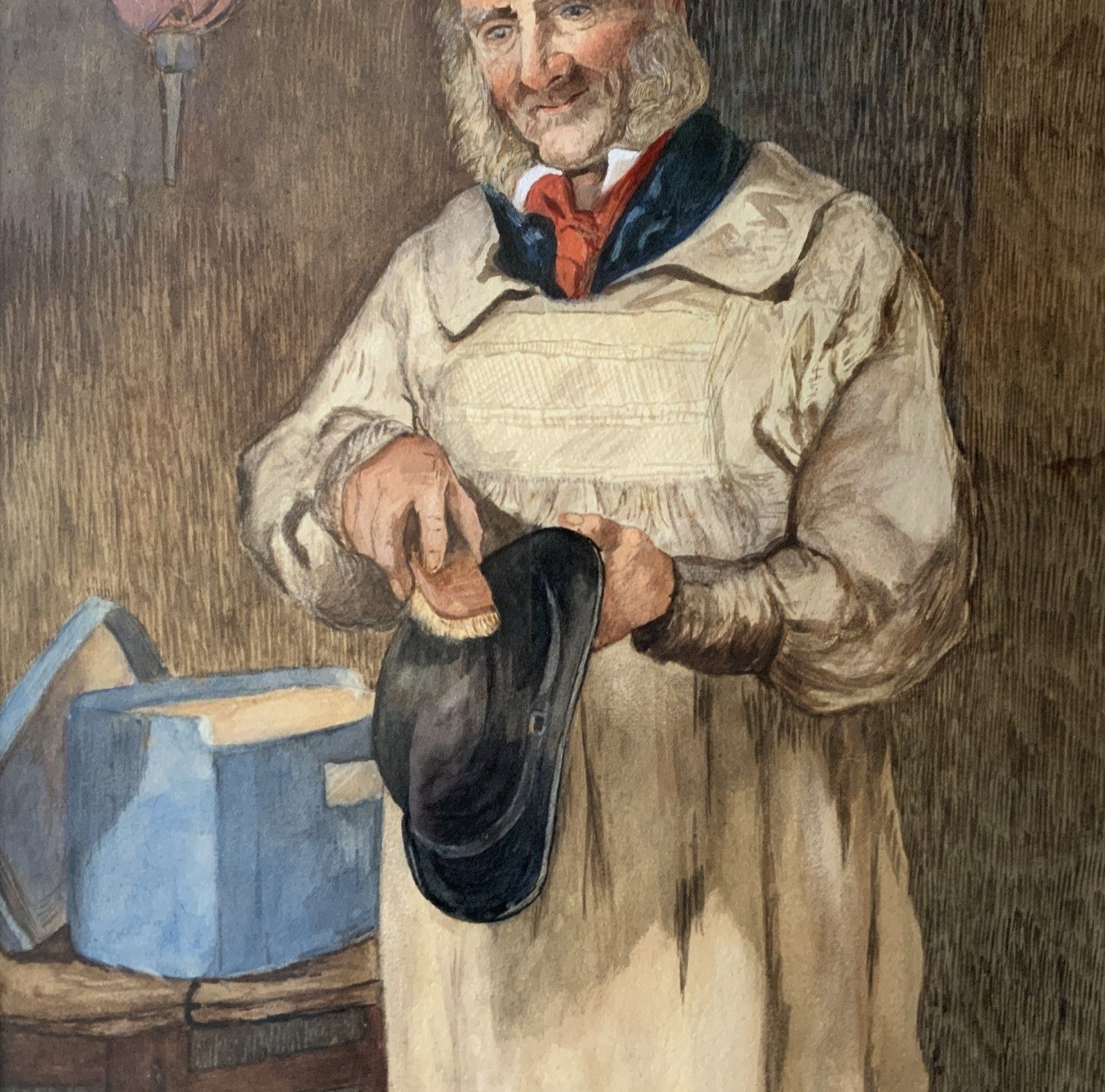 'His Sunday Best' Original Victorian Genre Portrait Watercolour Painting C. 1895 photo buy