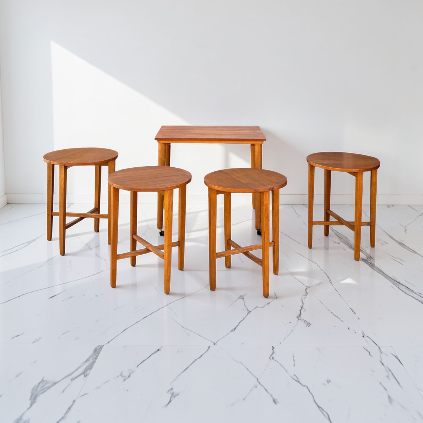 Mid Century 1960’s Teak Nest Of Tables By Poul Hundevad For Novy Domov