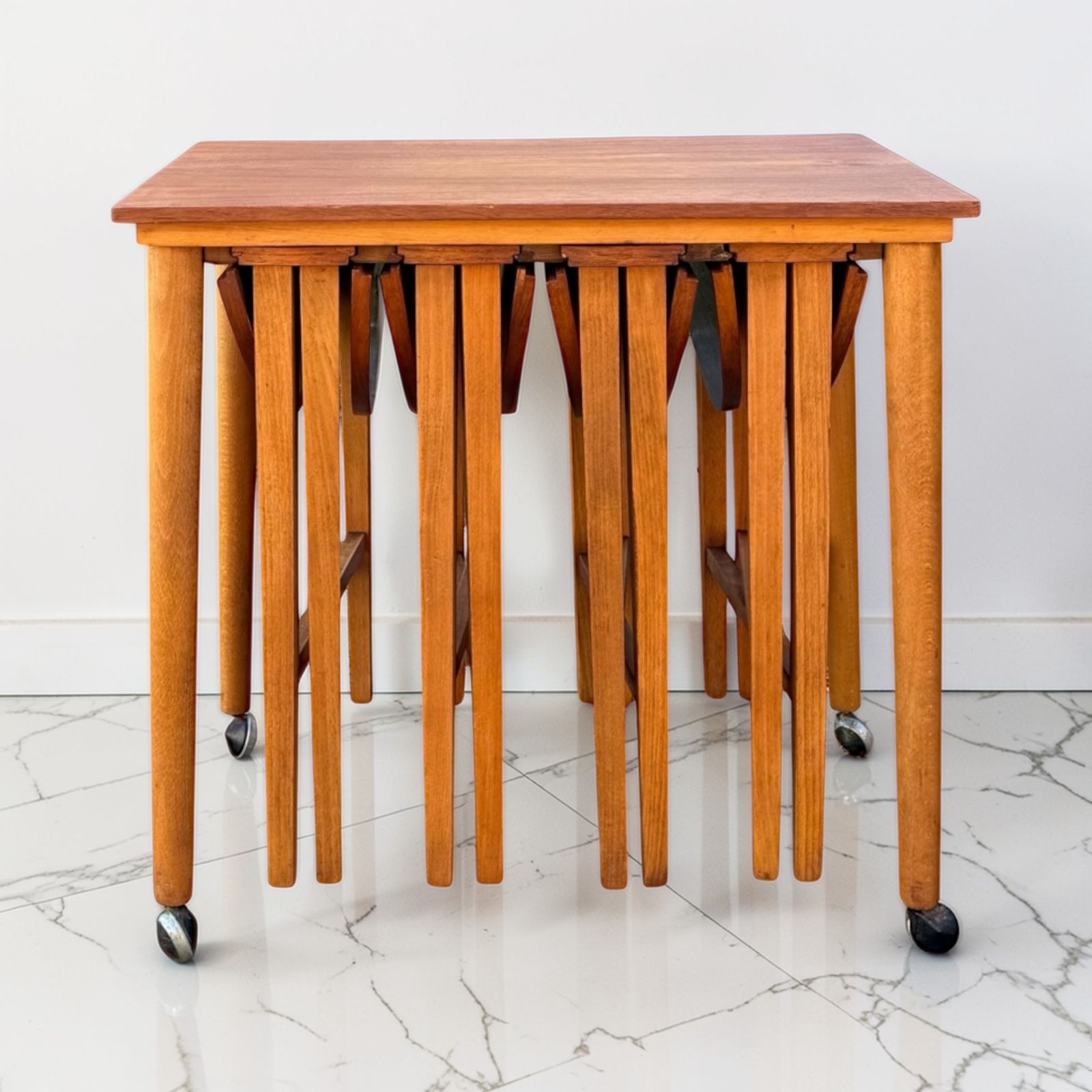 Mid Century 1960’s Teak Nest Of Tables By Poul Hundevad For Novy Domov photo vinterior