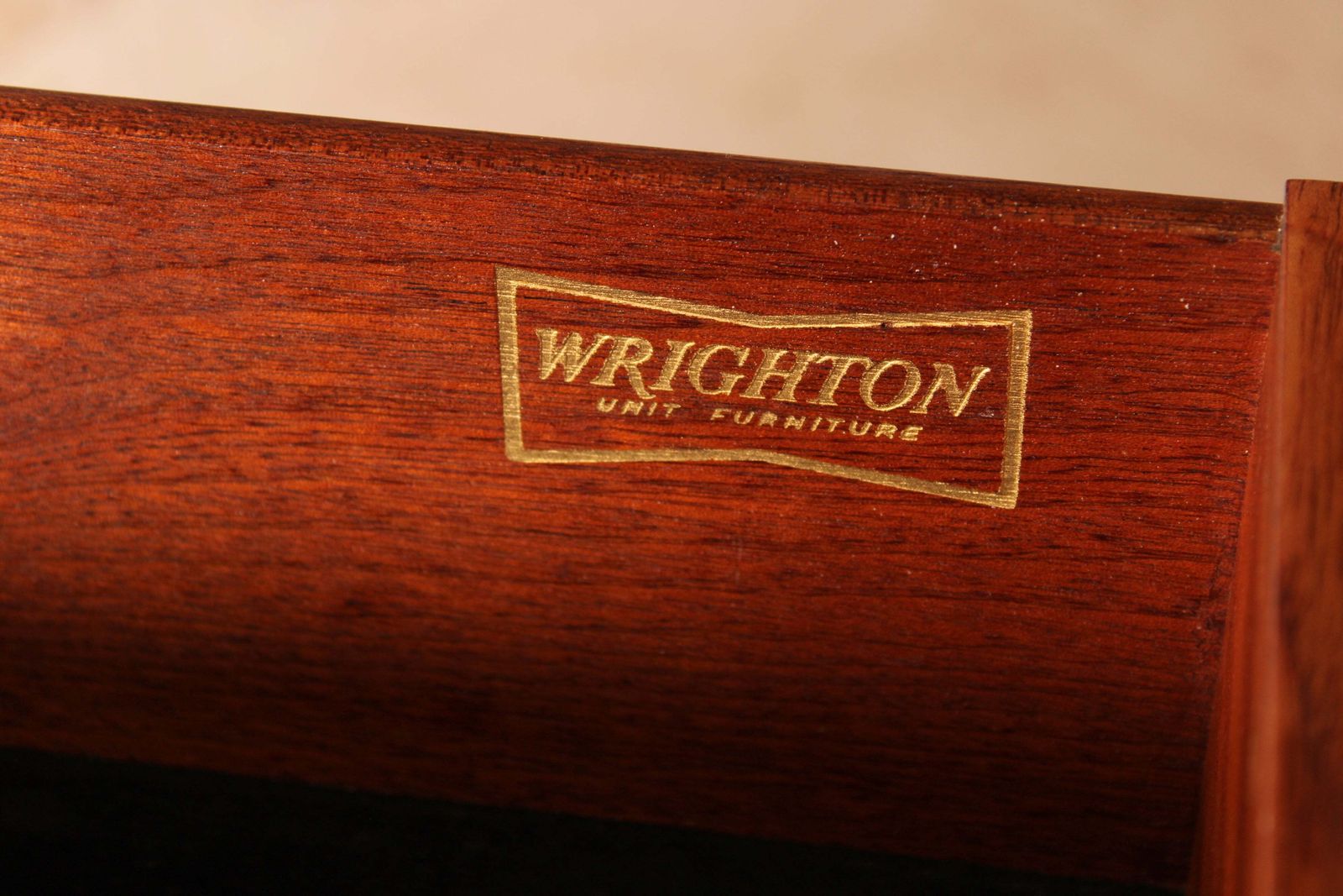 photo vinterior Mid Century Teak And Rosewood Sideboard With Brass Handles By Wrighton, Circa 1960s