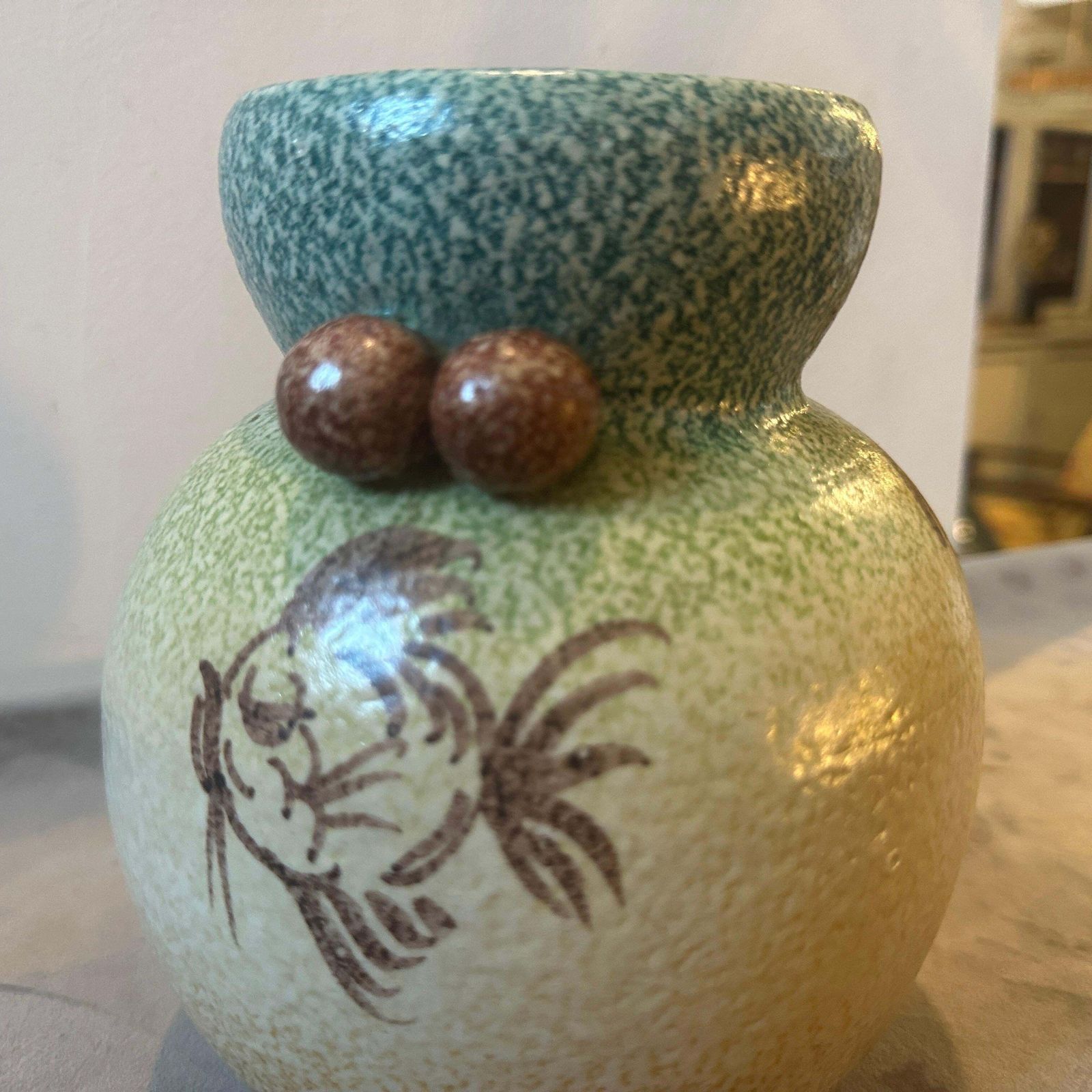 1930s Art Deco Futurist Hand Painted Ceramic Vase By Iama Albisola photo buy