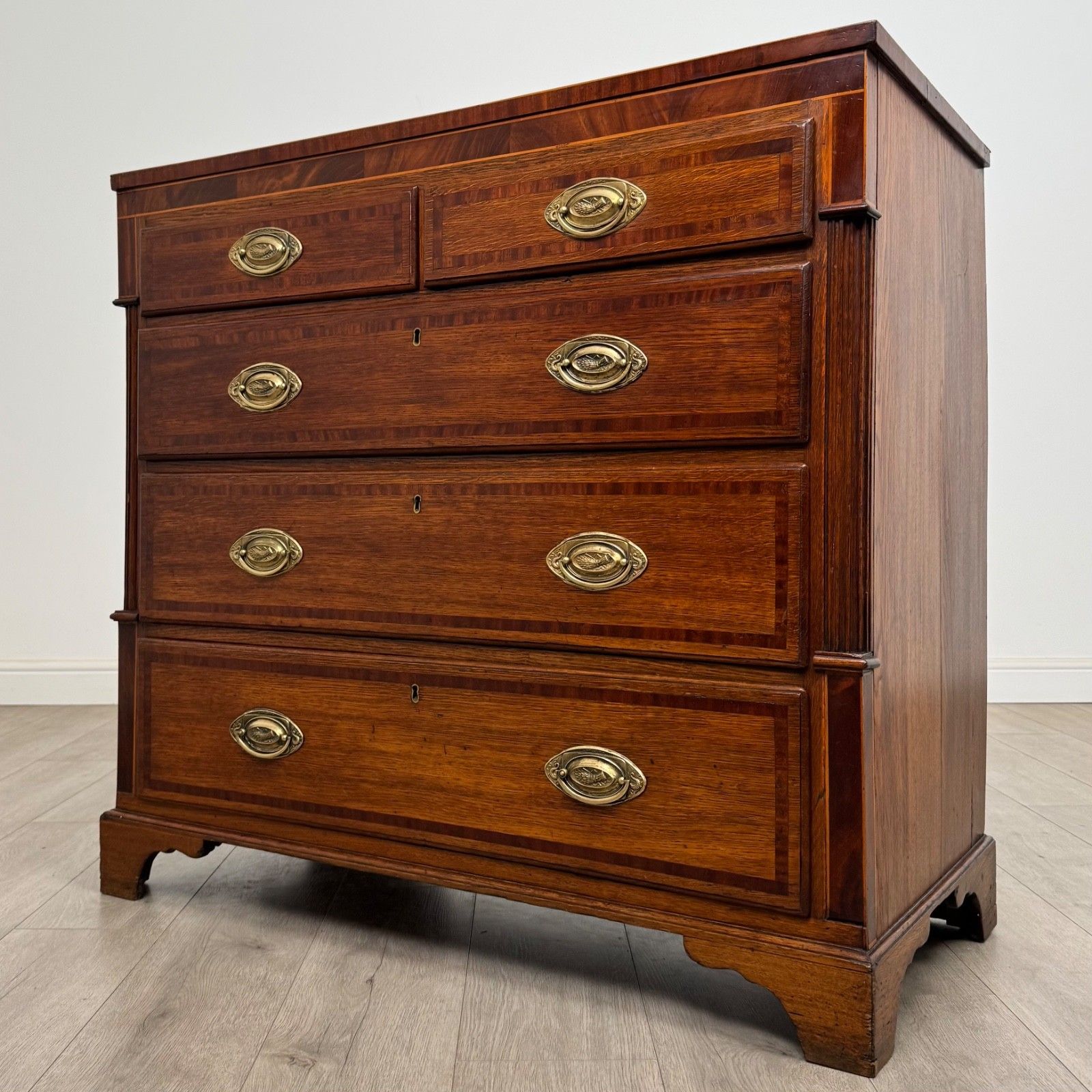 Antique 18th Century Georgian Chest Of Drawers In Oak ( Af 5326 ) photo furniture