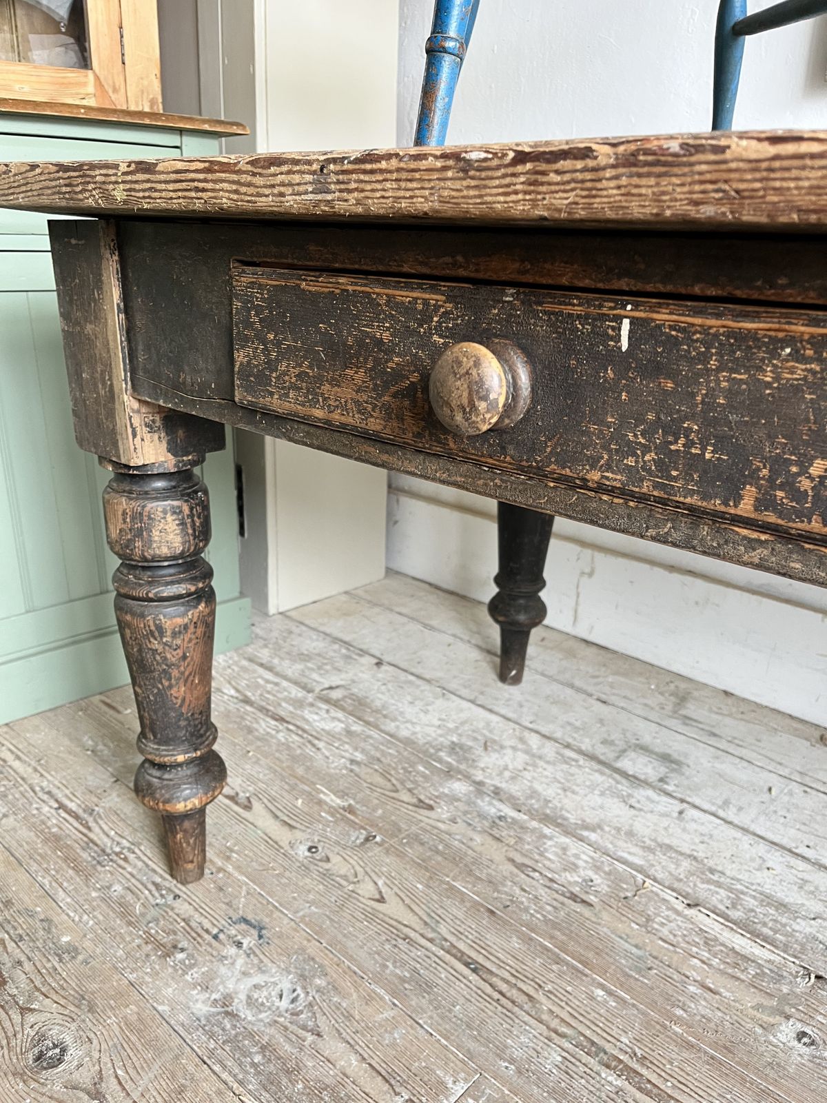 Furniture A Very Rustic Characterful Artists Studio Workshop Table photo
