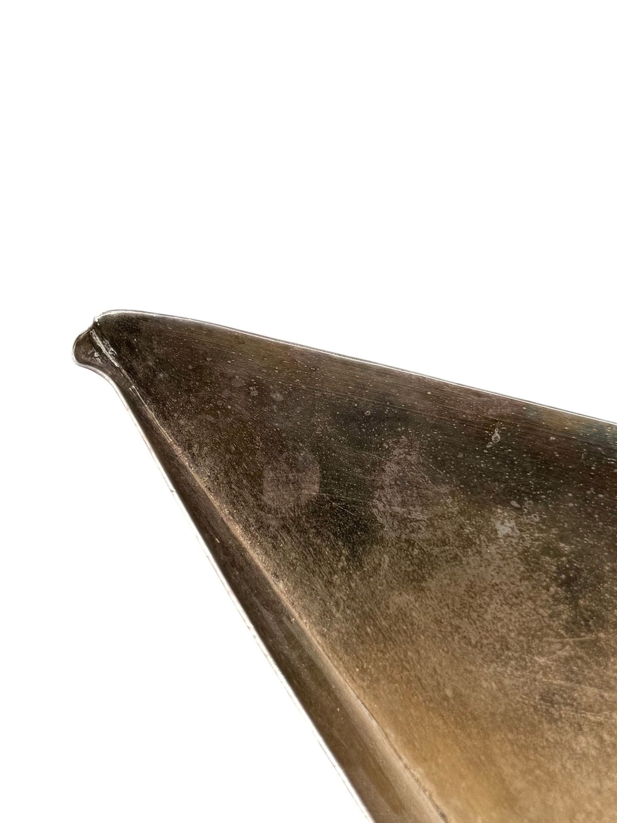 photo vintage Modern Silver Plated Paper Boat Sculpture, Paola C. By Aldo Cibic Italy 1980s