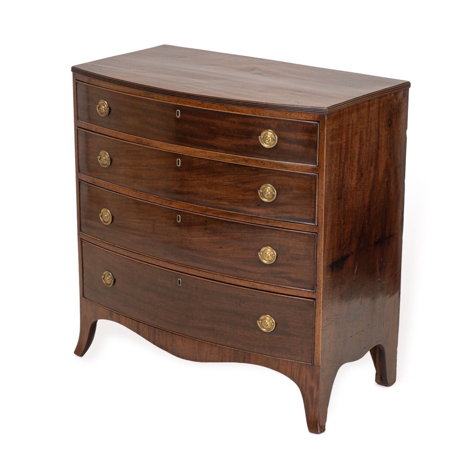 Regency Mahogany Bow Front Chest Of Drawers, English, C.1800–1820 photo furniture