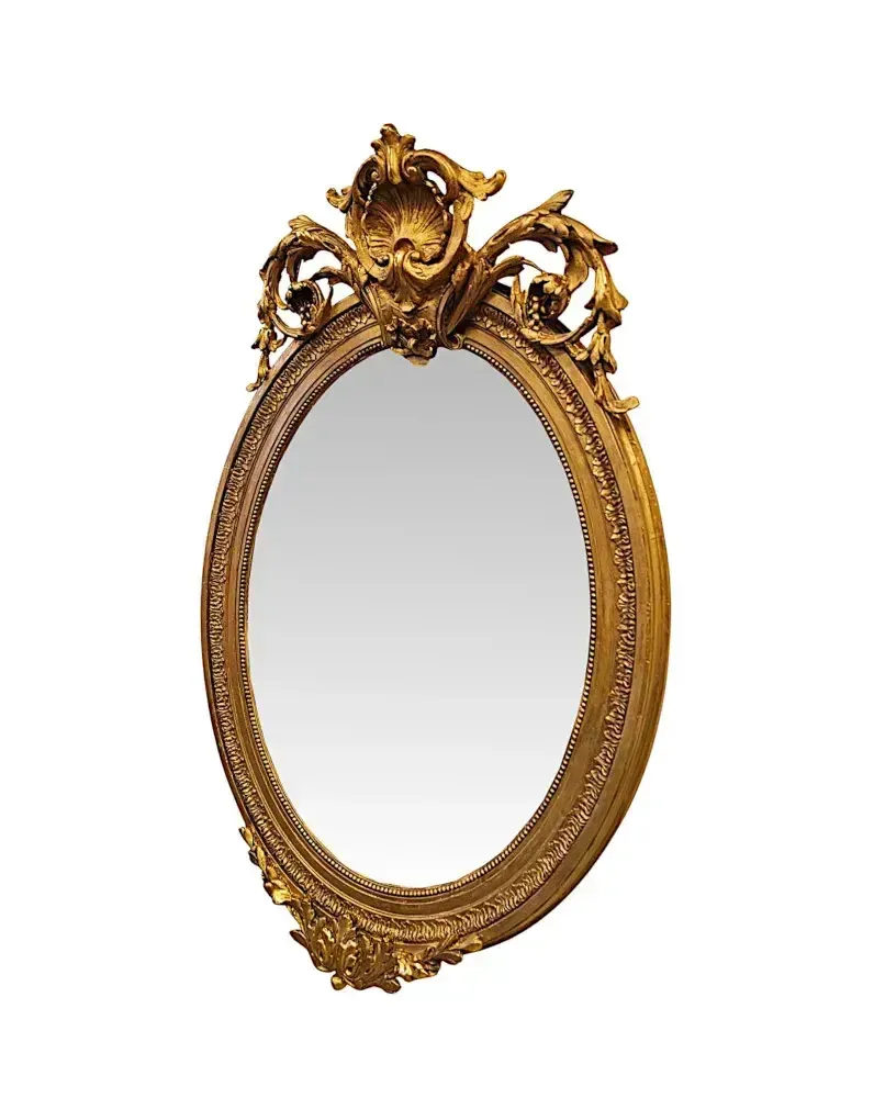 A Fabulous Large 19th Century Giltwood Oval Pier Or Hall Mirror photo furniture