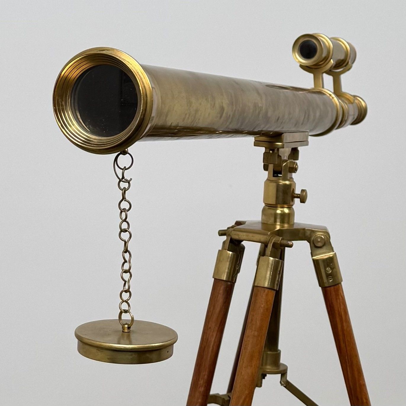 Antique 20th Century Decorative Brass Floor Standing Telescope ( Af 5362 ) photo 625.0