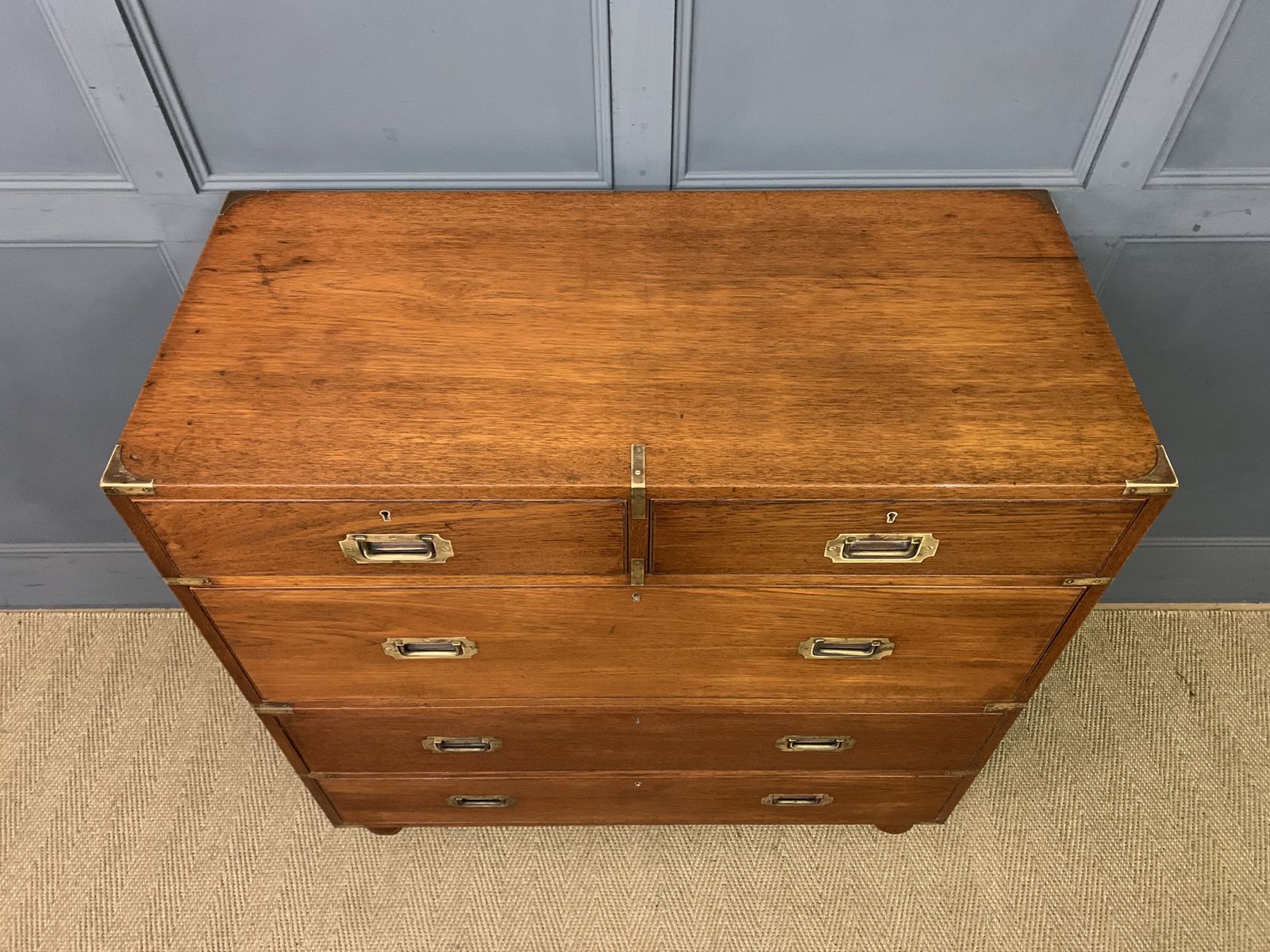 Victorian Teak Military Chest By Army & Navy photo Furniture