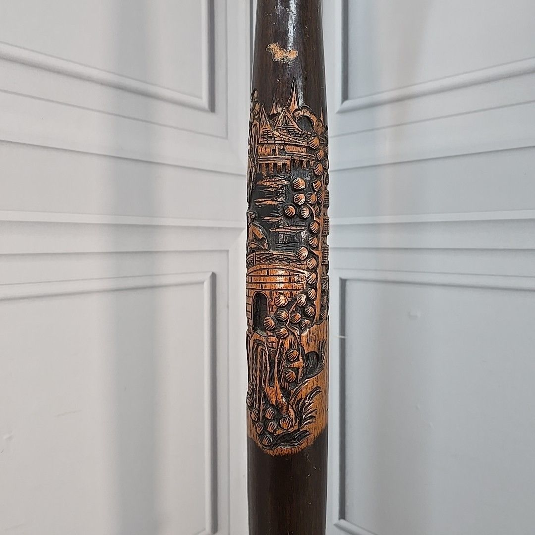 Vintage Carved Standard Lamp Wooden Oriental Floor Light Chinese For Rewiring photo buy