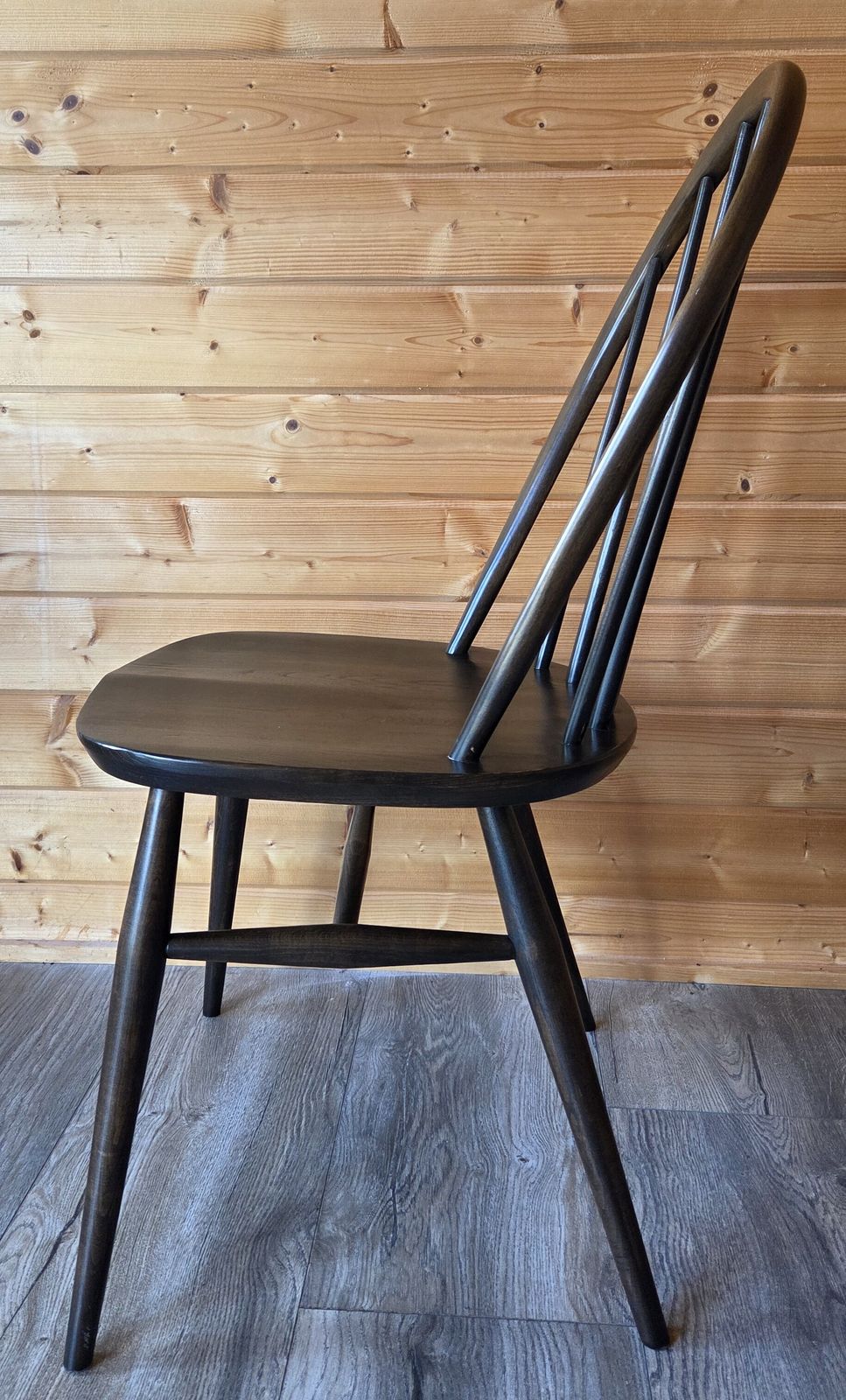 3 Ercol Mid Century Windsor Elm Dining Chairs photo vinterior