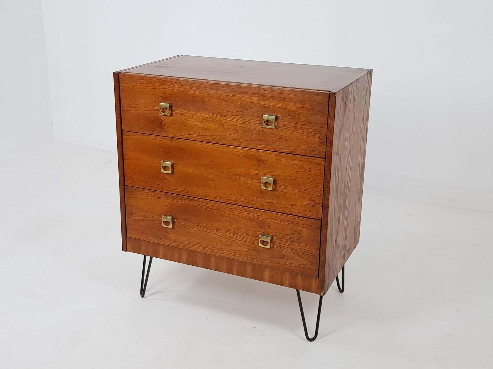 Mid Century Oak Chest Of Drawers photo for sale