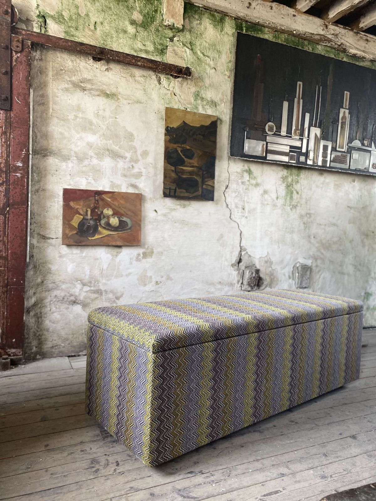 Fabulous Early 20th Century Box Ottoman With Kilim Upholstery