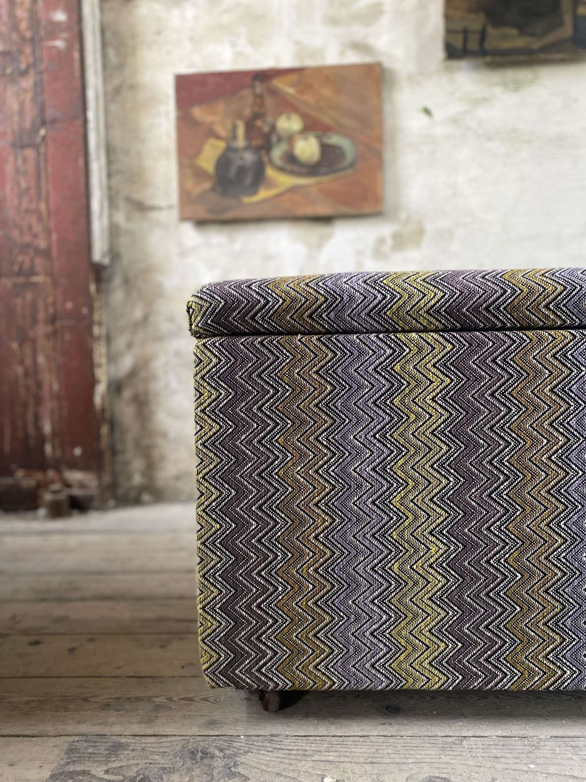 Fabulous Early 20th Century Box Ottoman With Kilim Upholstery photo furniture