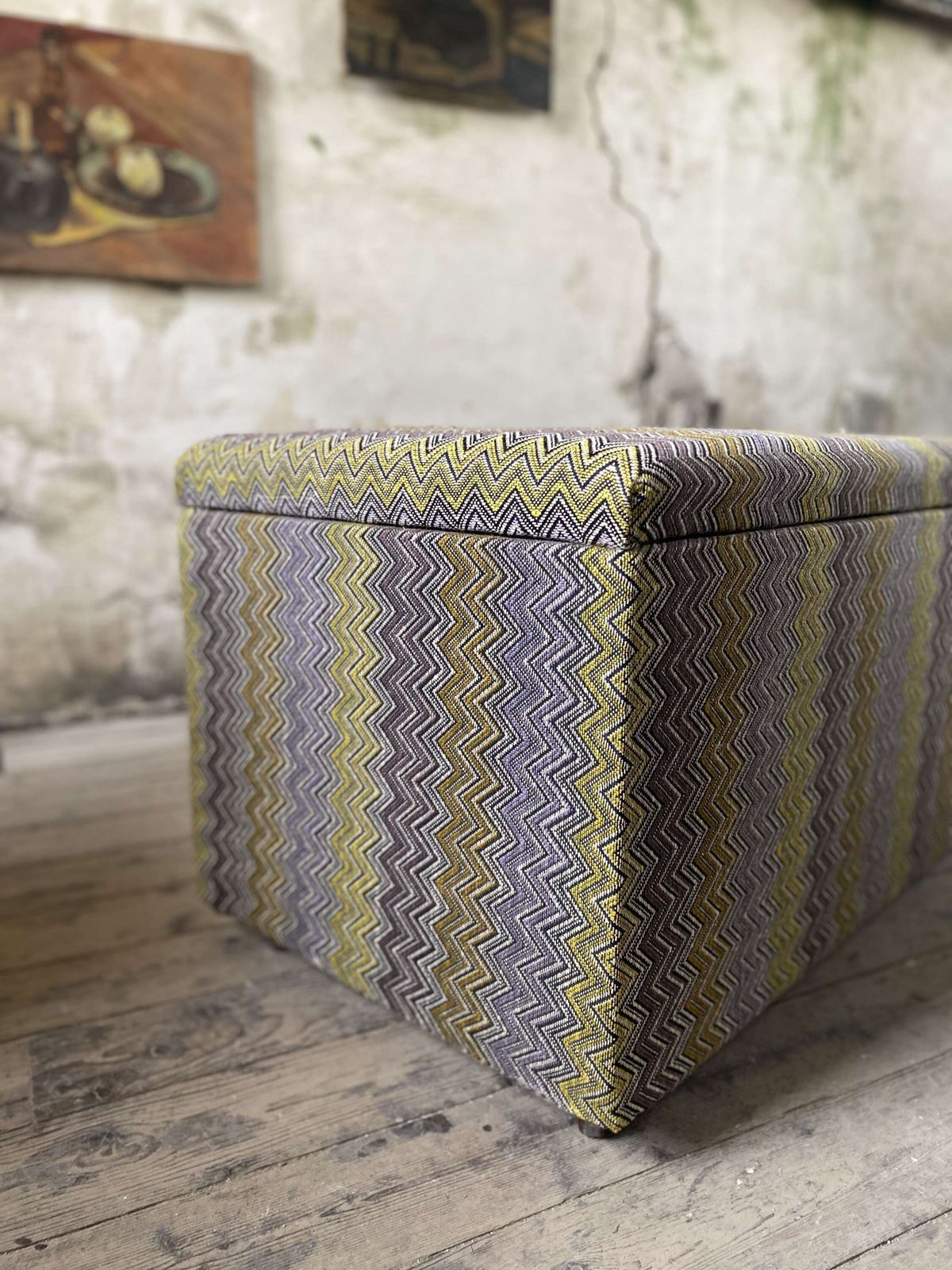 Fabulous Early 20th Century Box Ottoman With Kilim Upholstery photo for sale