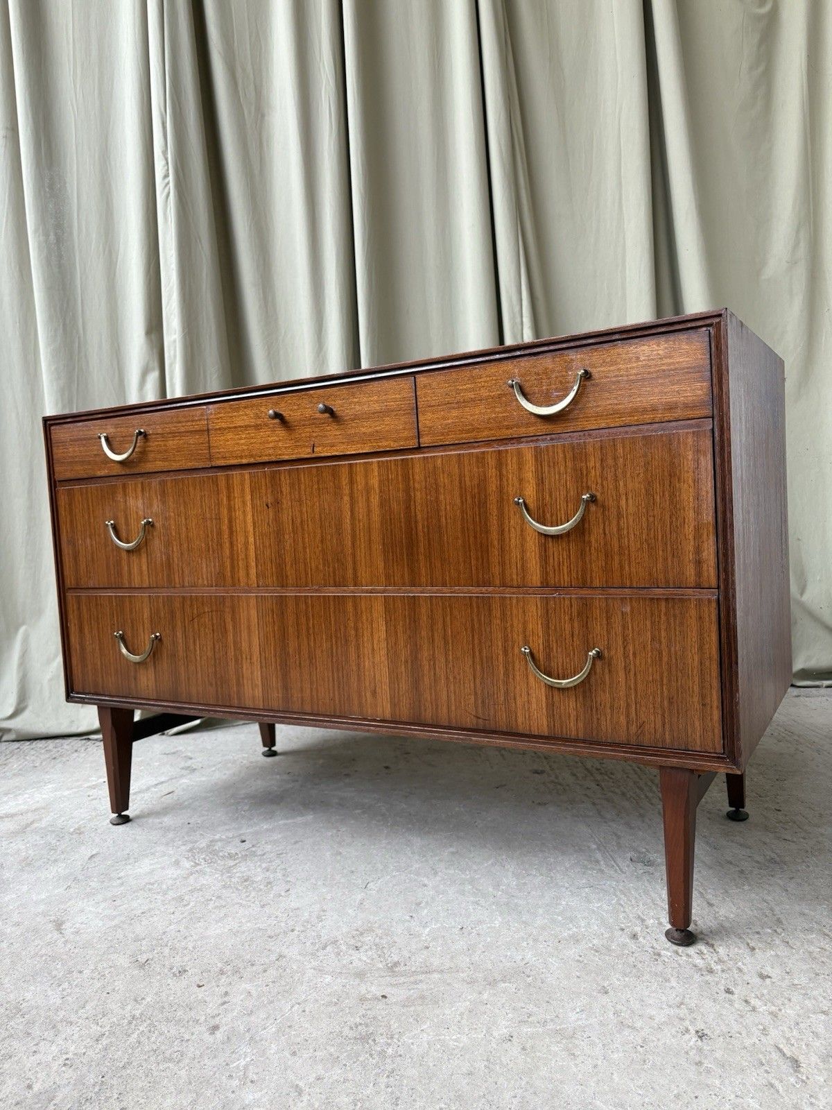 Vtg Mid Century Sideboard Multi Chest Of Drawers Danish Italian Retro R1135 photo Furniture
