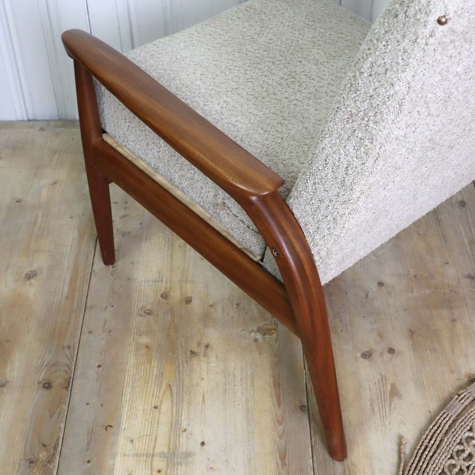 photo furniture Vintage Greaves & Thomas Boucle Armchair