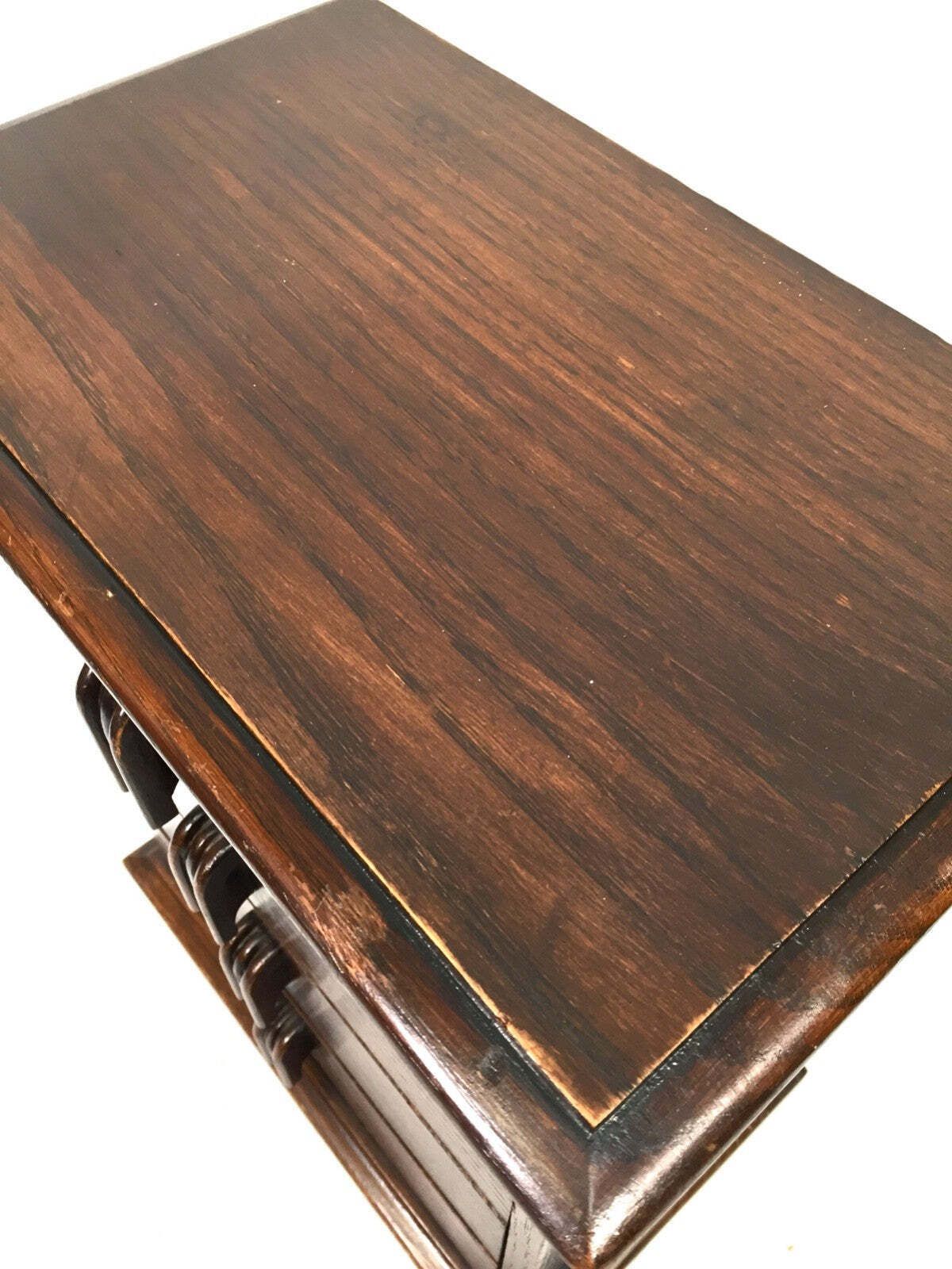 Antique Tabletop Wooden Chest Of Drawers / Filing Storage Box Cabinet C.1950 photo furniture