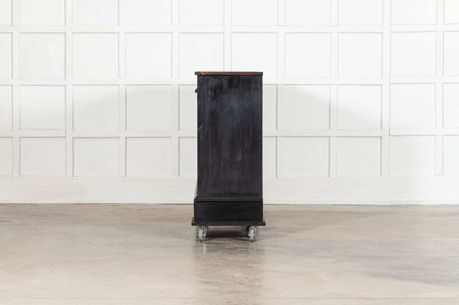 19thc English Ebonised Mahogany & Pine Shop Counter / Island photo vinterior