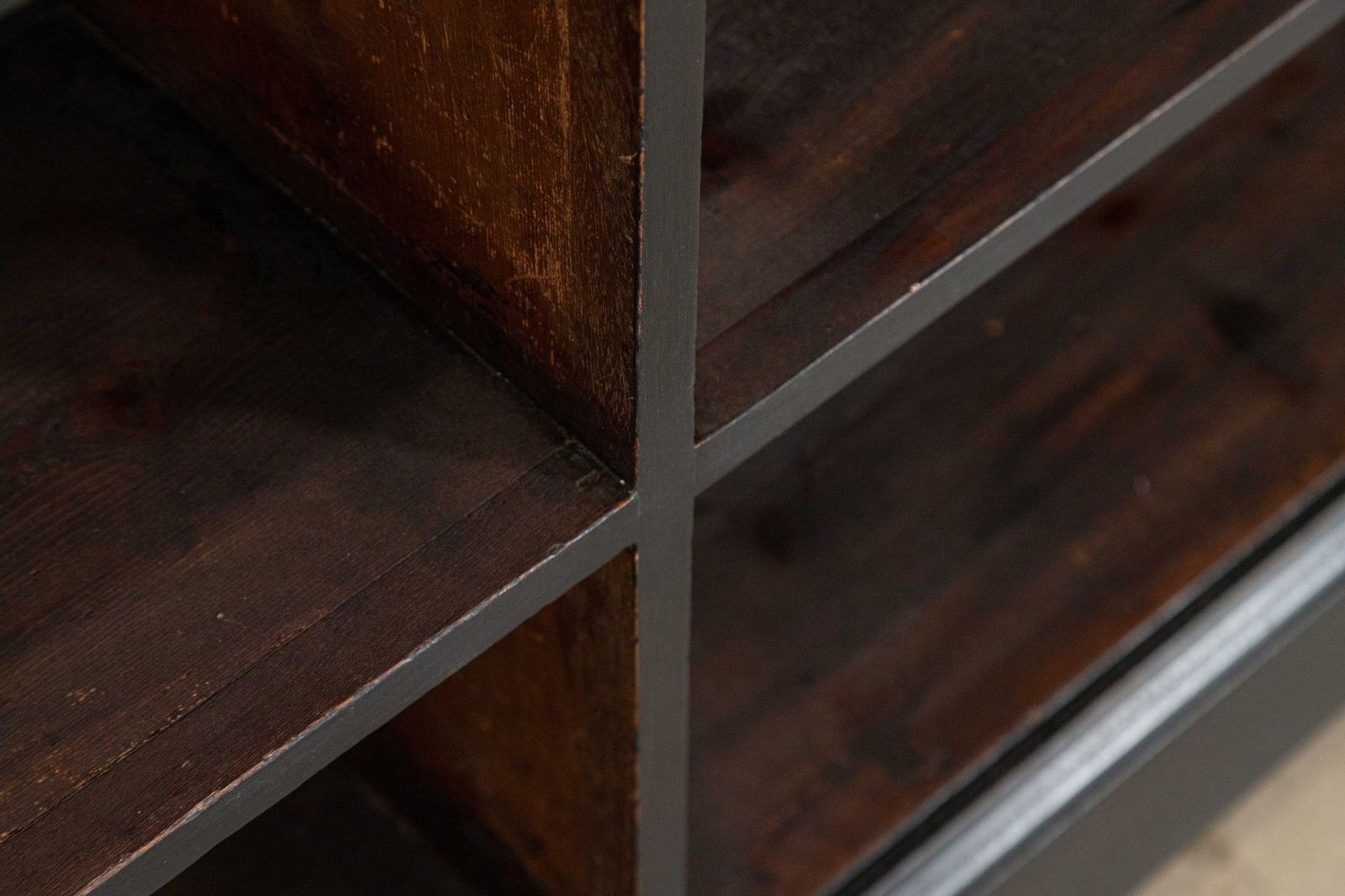 photo buy 19thc English Ebonised Mahogany & Pine Shop Counter / Island