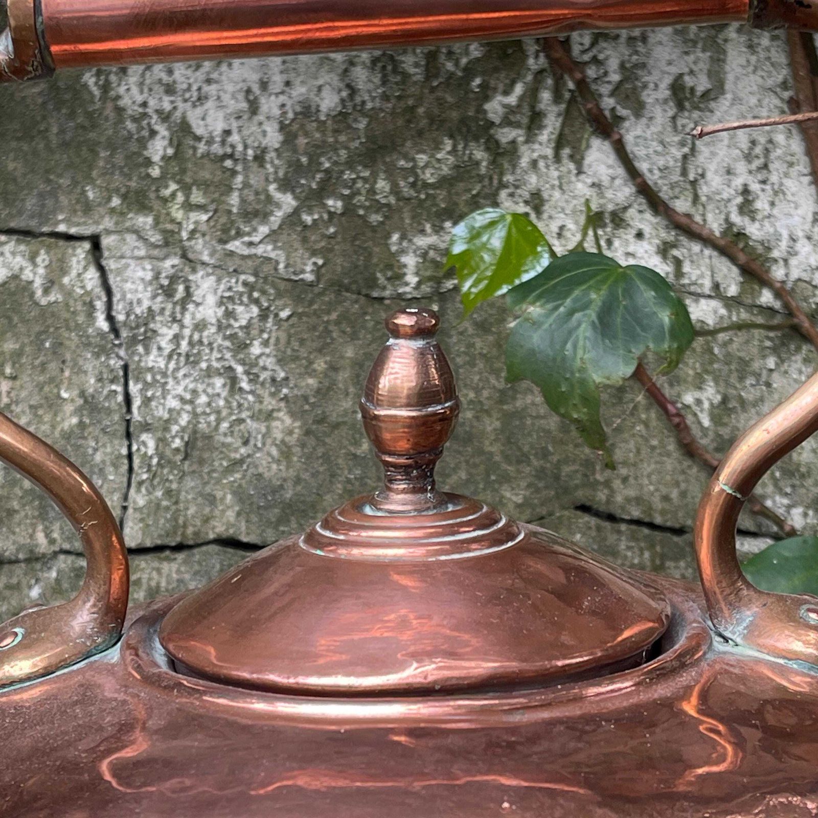 French Vintage Copper Kettle   Antique Copper Teapot   Pub Decor   Photo Props   Farm House Kitchen   Rustic Kitchen Decor photo 84.0
