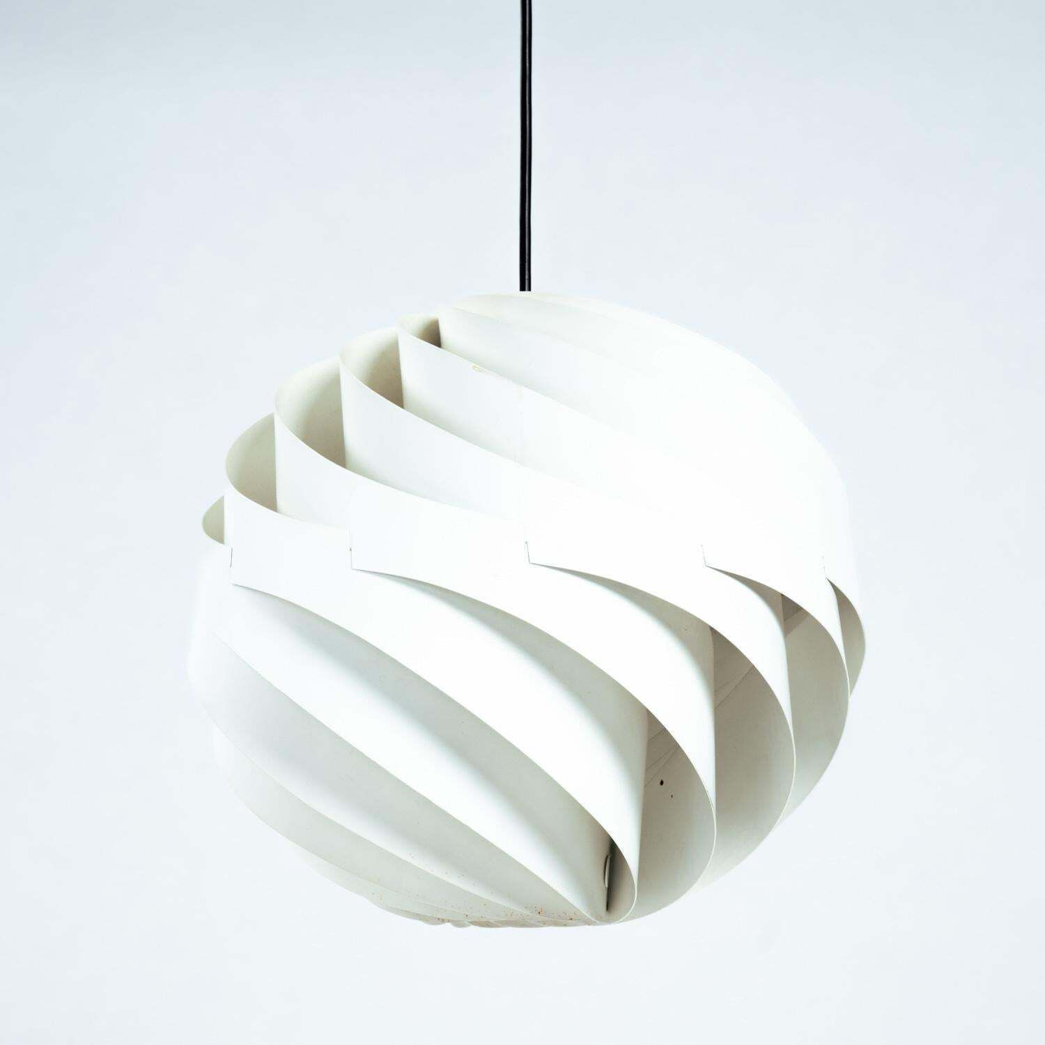 Small Aluminium Louis Weisdorf Turbo Pendant Lamp For Lyfa, Danish Design, 1965 photo for sale