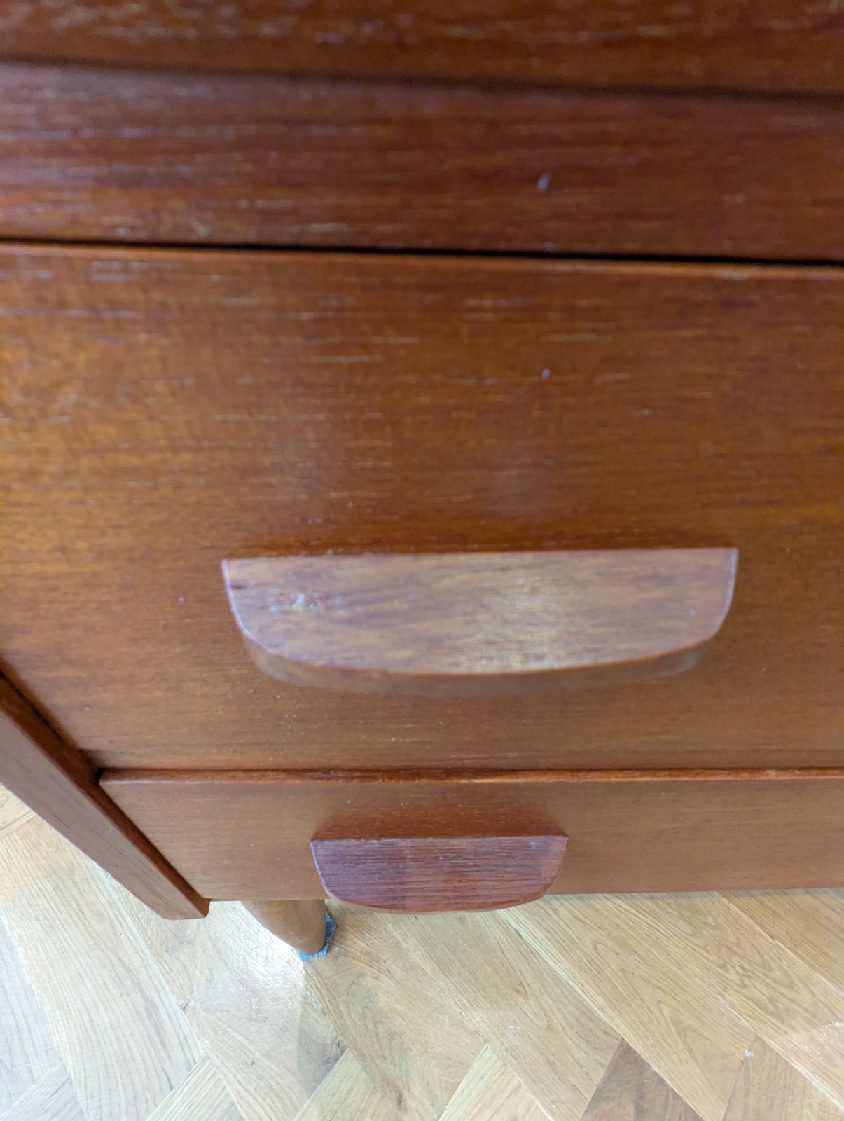960.0 Mid 20th Century  Six Drawer Teak Tallboy photo