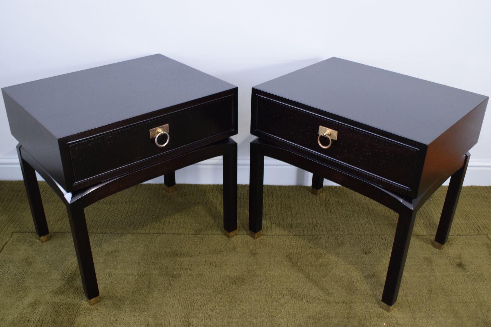 Furniture Pair Of Ebonized Side Tables By G Plan photo